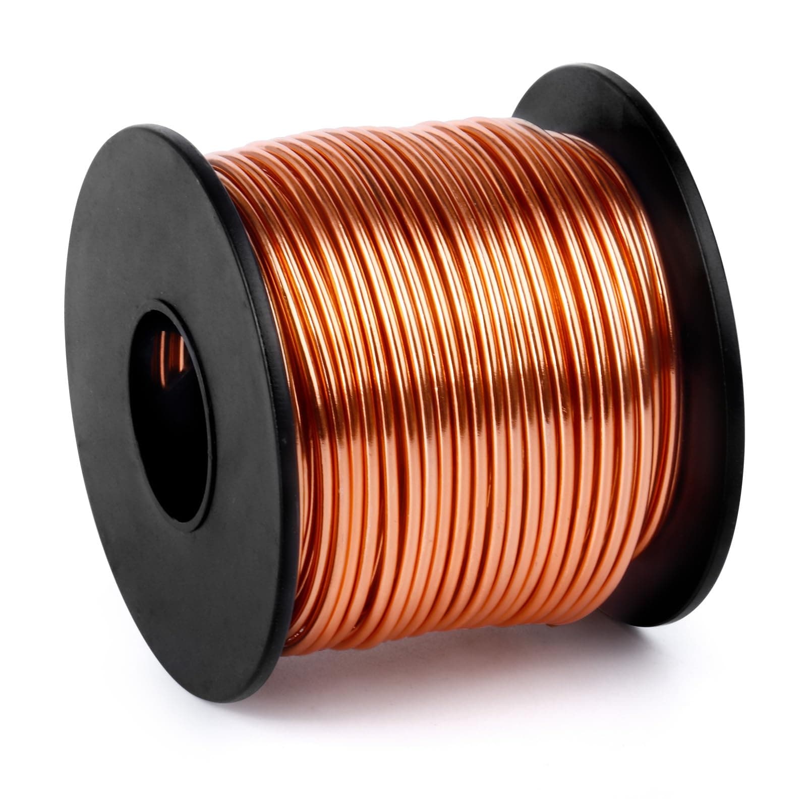Misopily 1 Roll 95 Feet 14 Gauge 2.0mm Copper Color Aluminum Craft Wire Tarnish Resistant Flexible Metal Wire for DIY Sculpting Jewelry Making #LMS0420C06