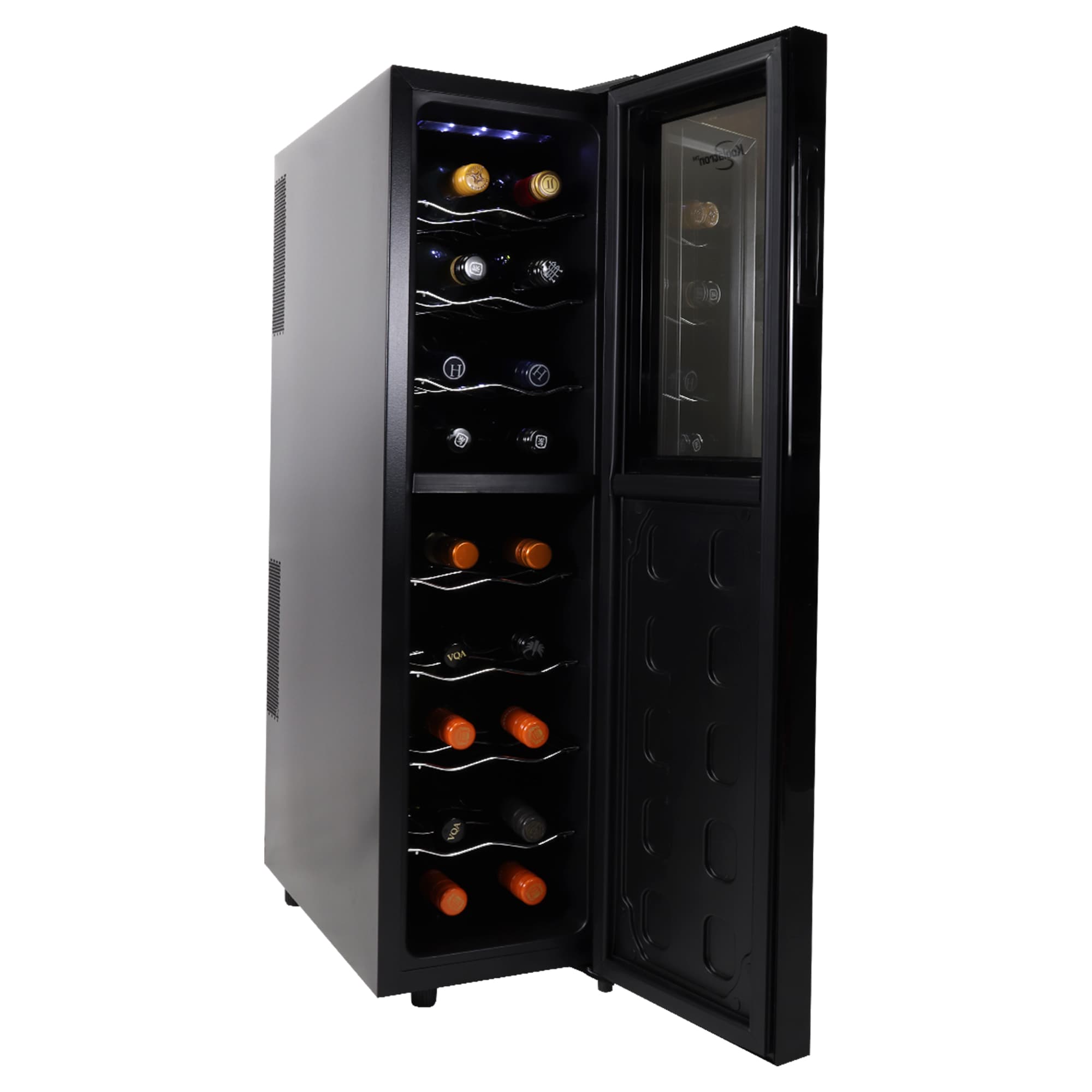 BLACK+DECKER 10.25-in W 8-Bottle Capacity Black Freestanding Wine Cooler in  the Wine Coolers department at