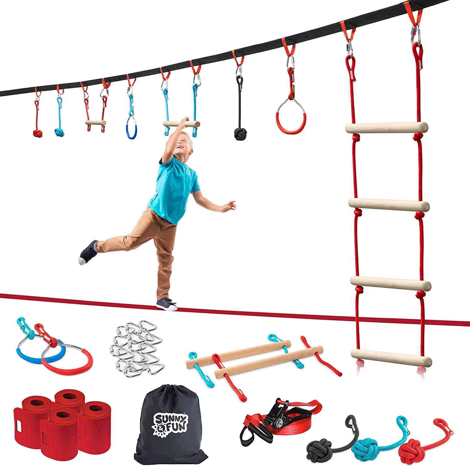 Details about   Slackline Monkey Fists Playground Obstacle Course Climbing Accessories 