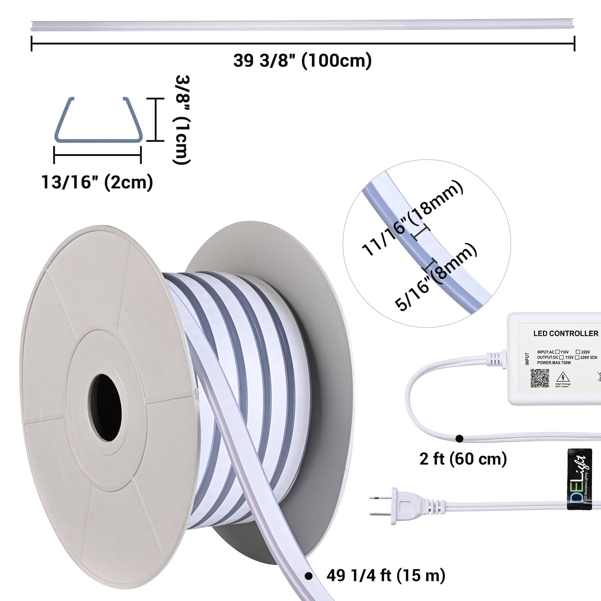 Yescom 11DSLSET3-50M-RGB-LO Rope-Lights - View #8