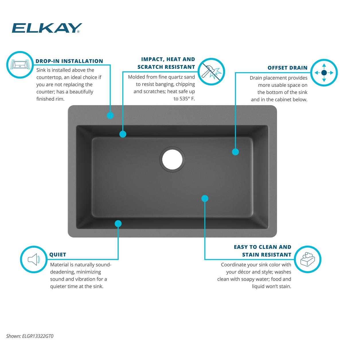 Elkay ELGR13322GT0 Kitchen-Sinks - View #3