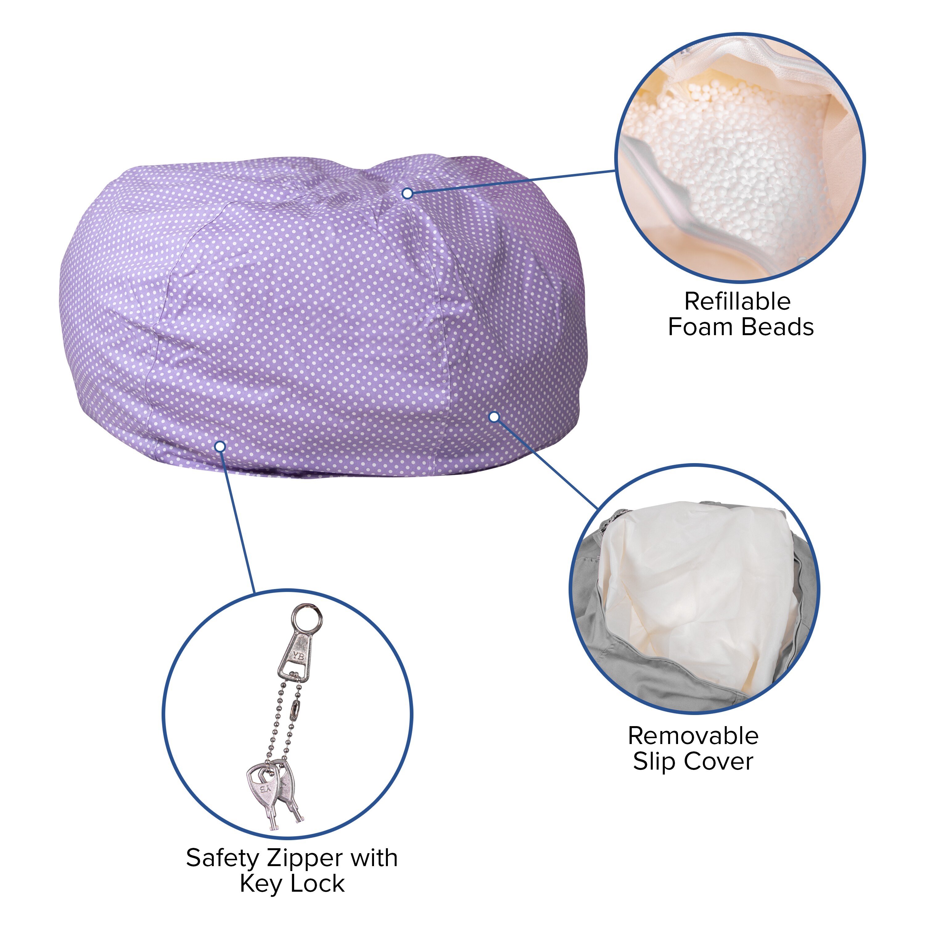 Emma + Oliver 889142482307 Bean-Bag-Chairs - View #3