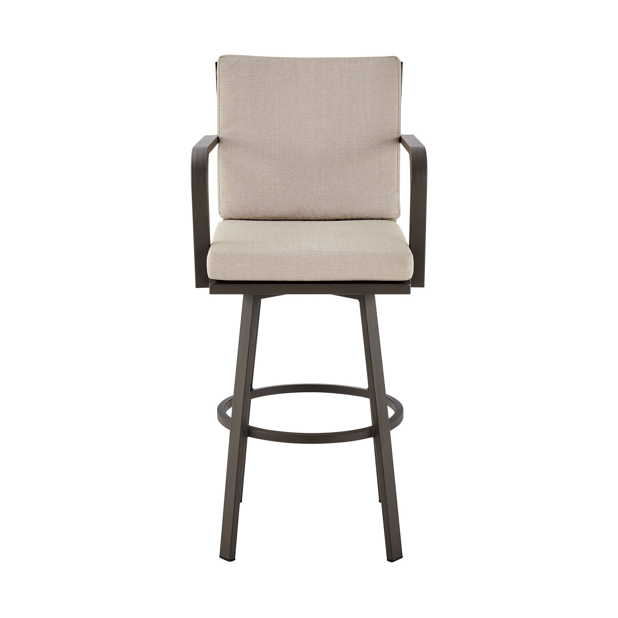 Eucalyptus Wood Outdoor Bar Stool with Cushions