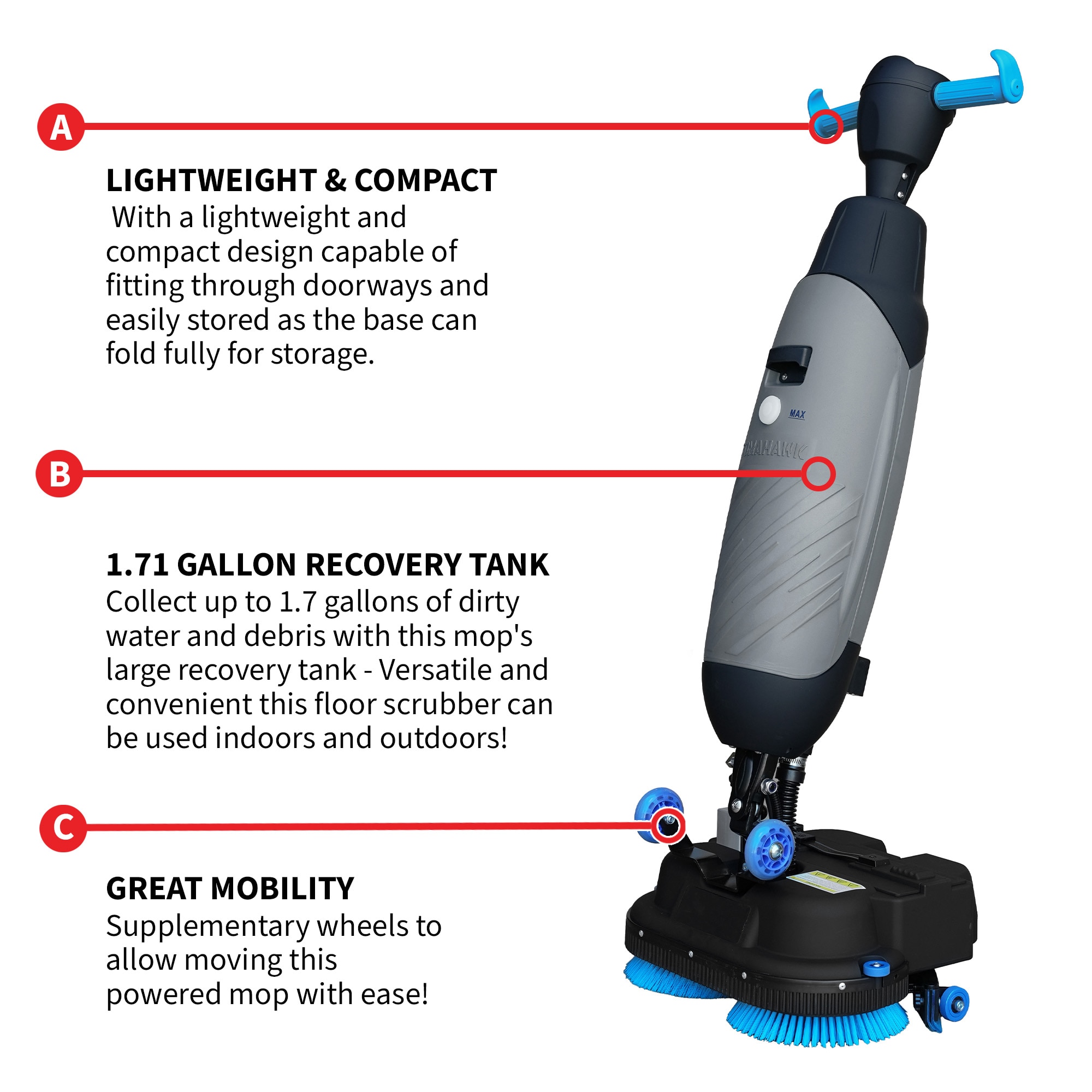 Tomahawk Power TMOP18E Floor-Scrubbers - View #4