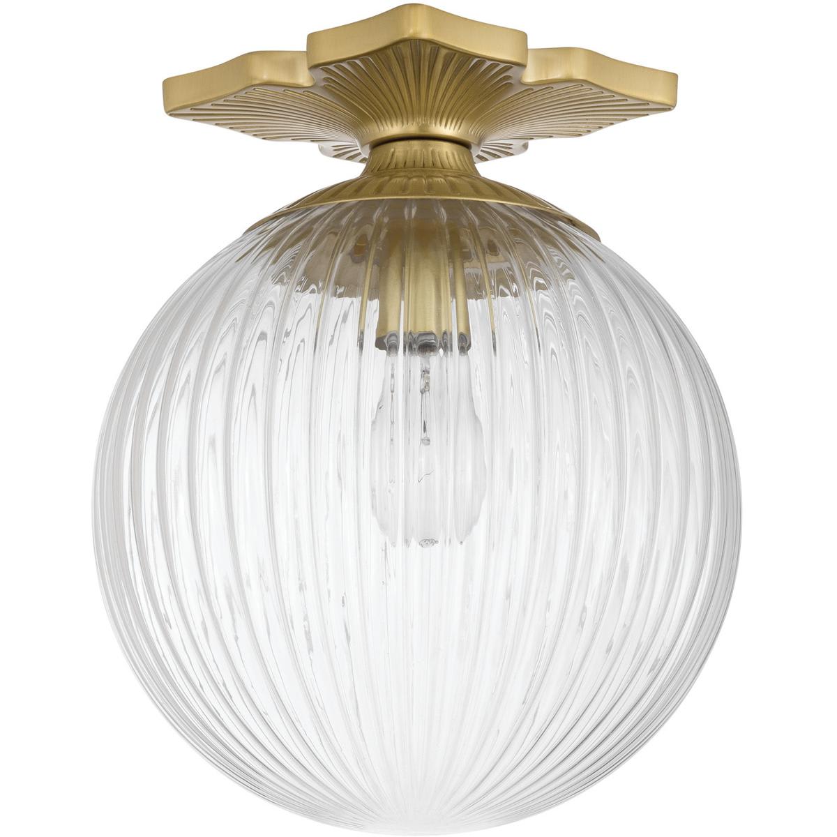 Crystorama ORY-1003-AG-CL Orly 1 Light 10 inch Aged Brass Semi Flush ...