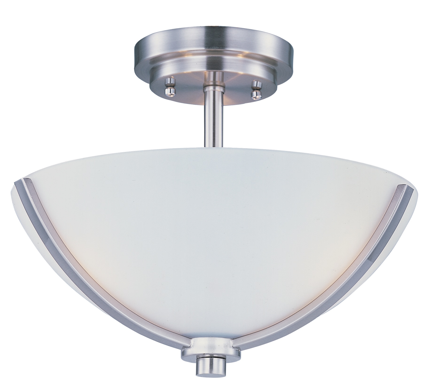 Maxim Lighting 20031SWSN Deven 3 -Light 14-in Satin Nickel Semi Flush Mount Light