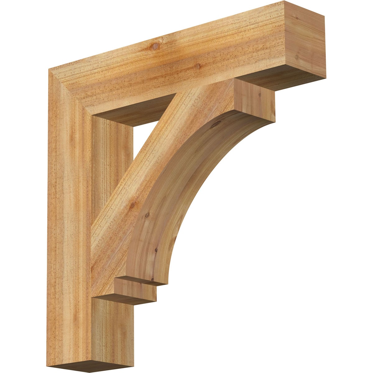 Ekena Millwork BKT06X30X30IMP05RWR Imperial Block Rough Sawn 6-in x 30-in x 30-in Western red cedar Brown Wood Standard bracket