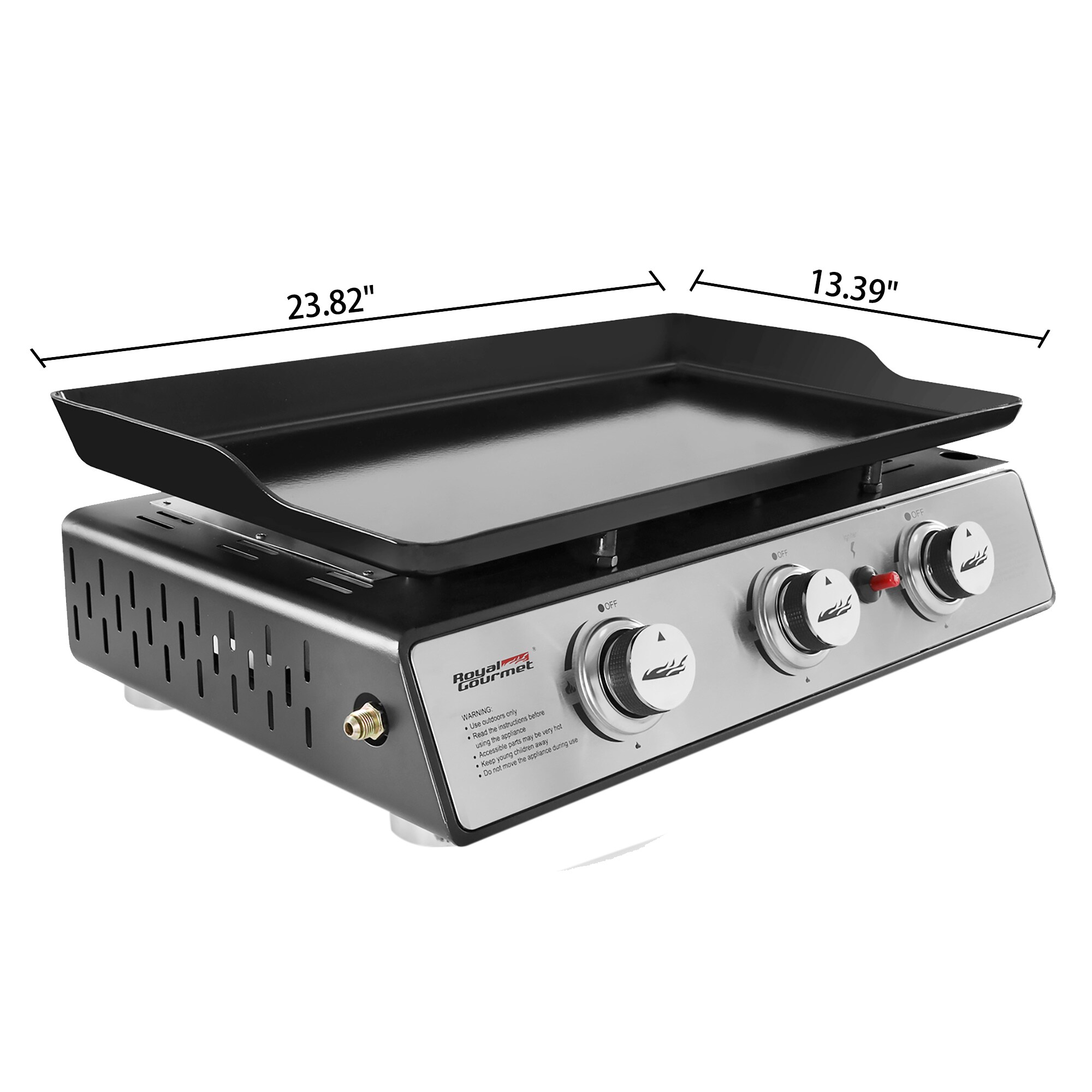 Royal Gourmet Pd1300 Portable 3-Burner Propane GAS Grill Griddle