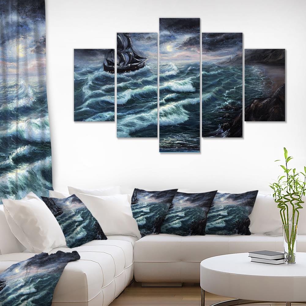 Designart 32-in H x 60-in W Coastal Print on Canvas in the Wall Art ...