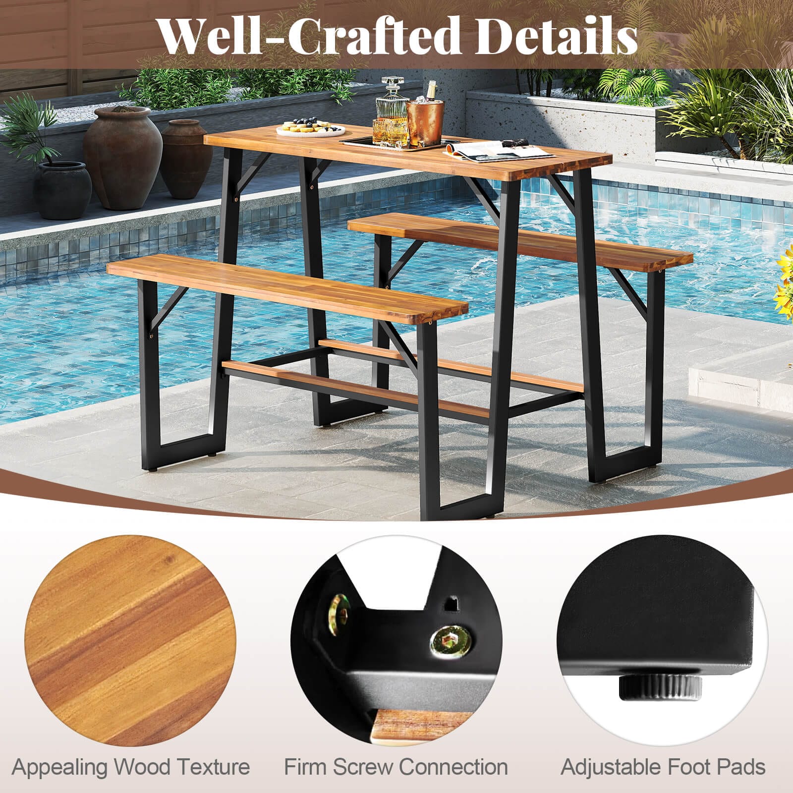Costway HCST08437 Patio-Dining-Sets - View #9