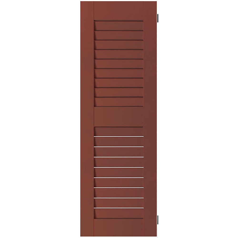 Ekena Millwork RWL18X048RWP 18-in W x 48-in H Country Redwood Farmhouse Wood Exterior Shutters ( 2 -Pack )
