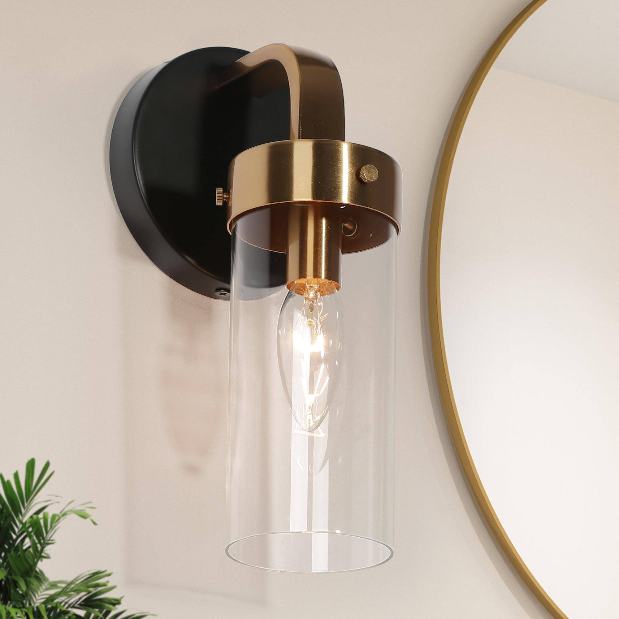 ZEVNI L3QMUMEQW67W1SW8 Conny 4.7-in W 1 -Light Satin Black Wall Sconce
