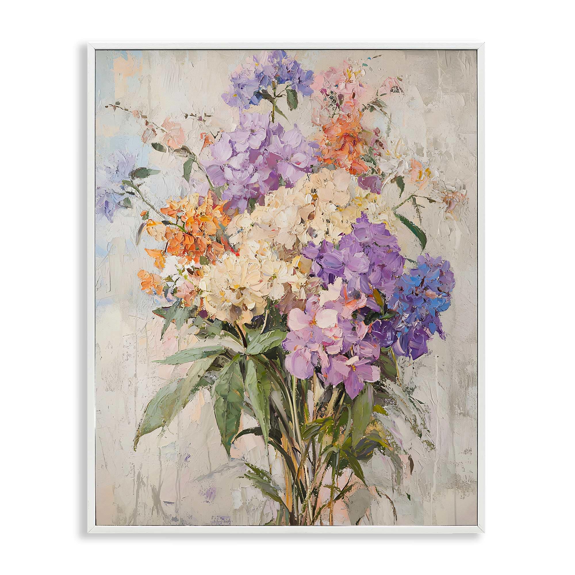 Stupell Industries BT-767-WFR-24X30 Abstract Hydrangea Clusters Framed Giclee design by Franklyn Gregory