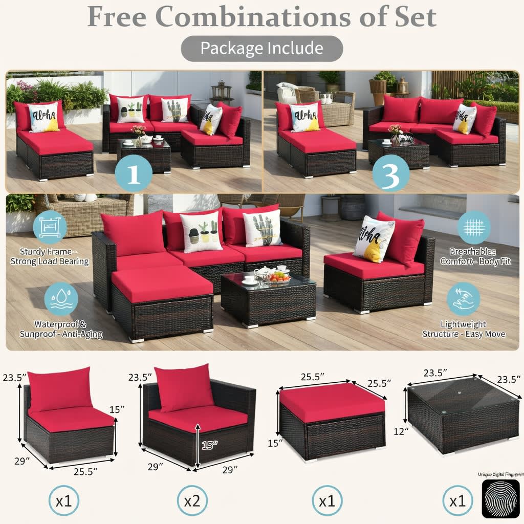 VERYKE 6165598114899 Patio-Conversation-Sets - View #4