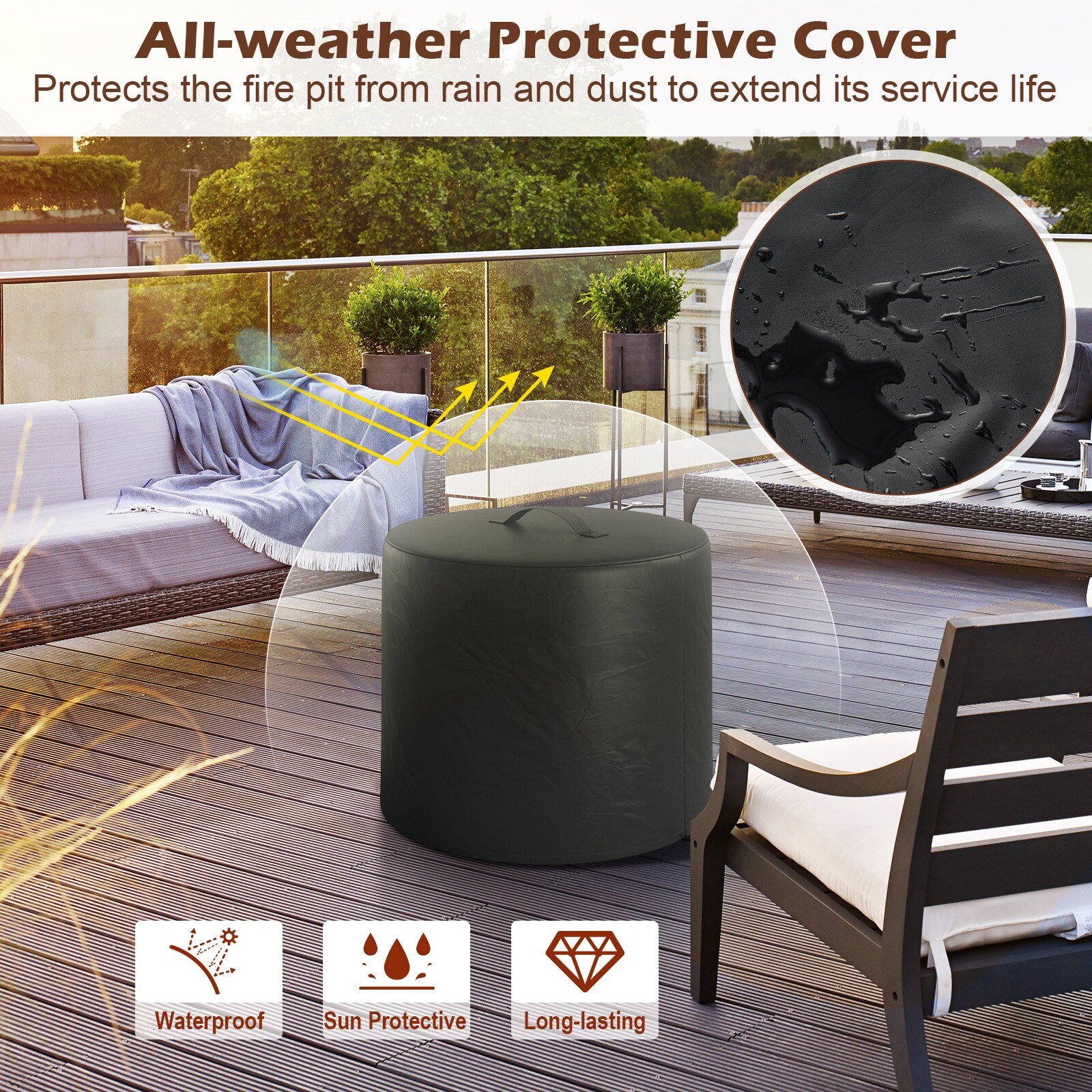 Slickblue D-CO-LS81011PN Outdoor-Woodburning-Firepits - View #8