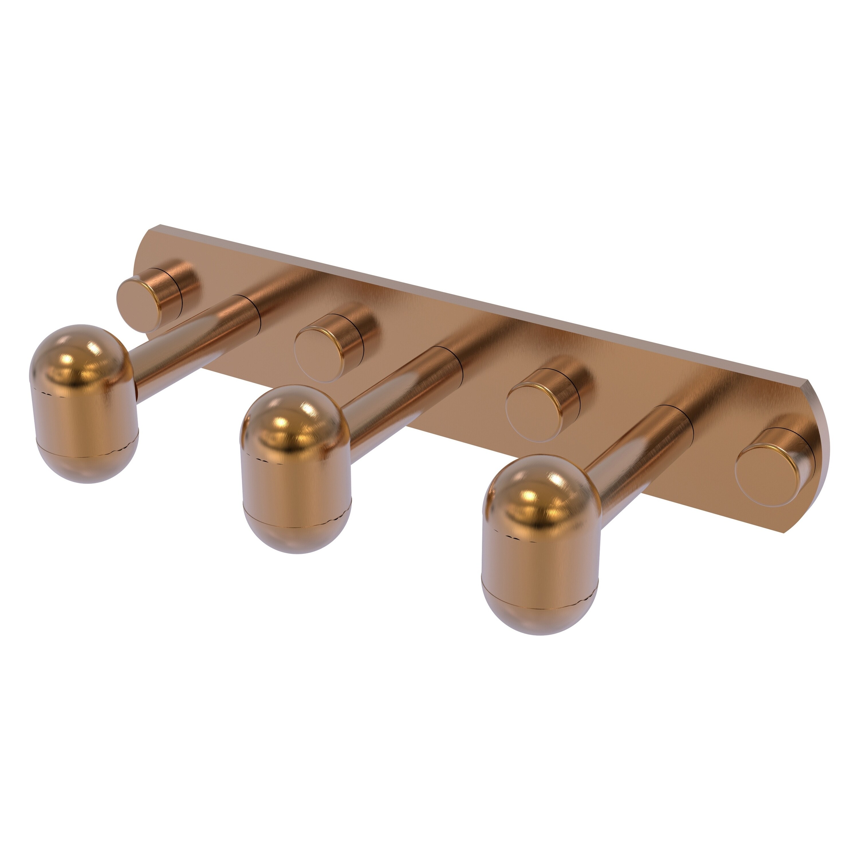 Allied Brass TA-20-3-BBR Tango Brushed Bronze Triple -Hook Wall mount Towel Hook