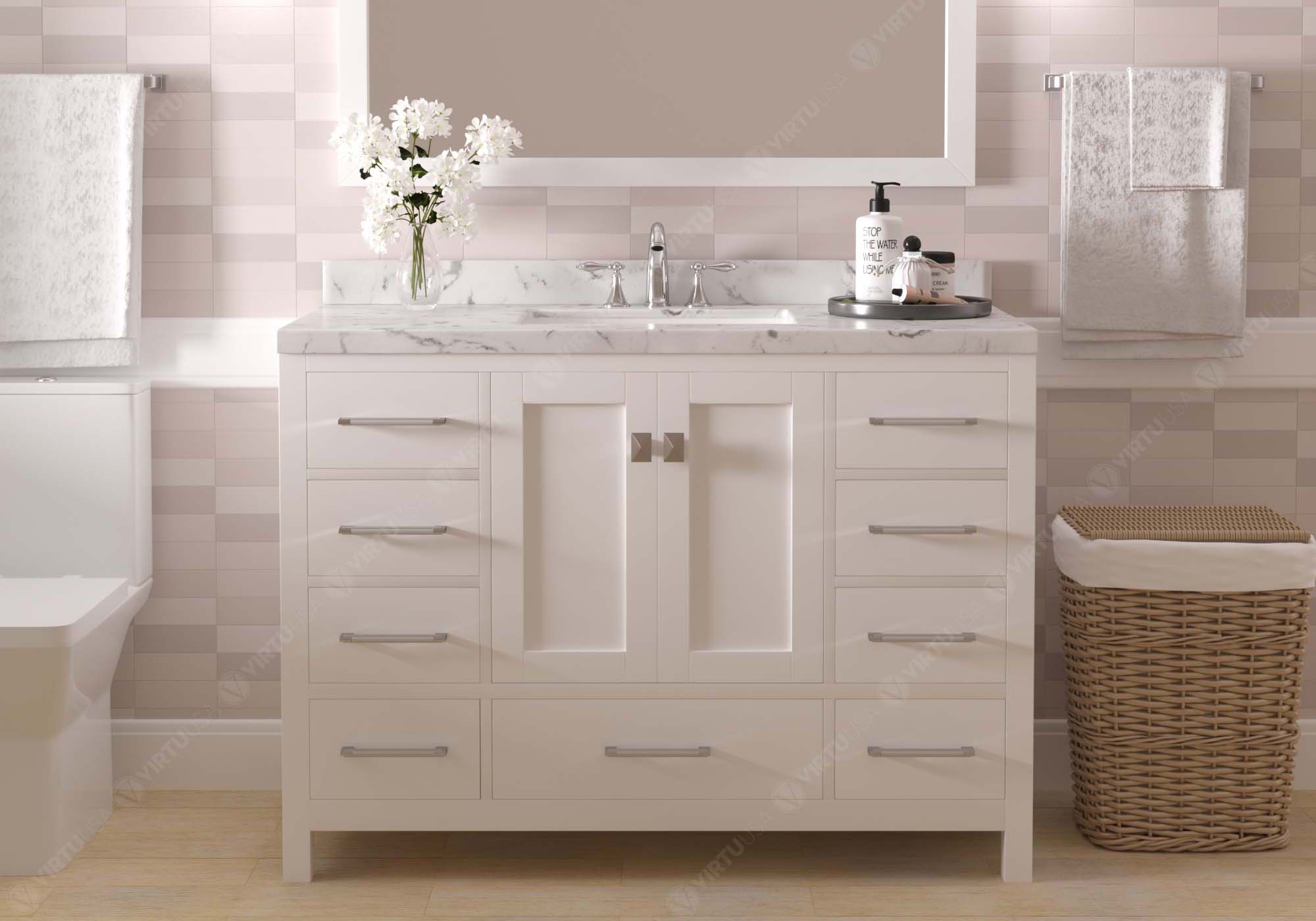 Virtu USA GS-50048-CMSQ-WH-NM Bath-Vanity-Combo - View #2