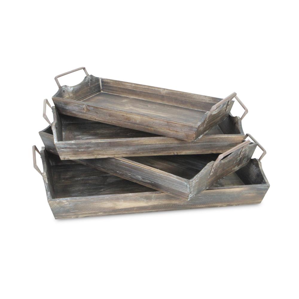 Cheung's 14-in x 22-in Brown Rectangle Serving Tray at Lowes.com