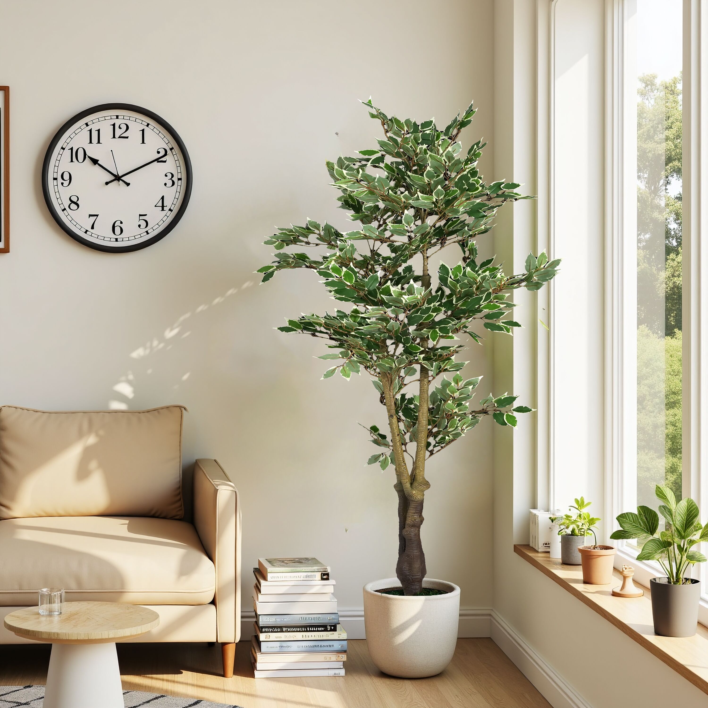 Christopher Knight Home 335269 Alexander Artificial Ficus Tree with Pot