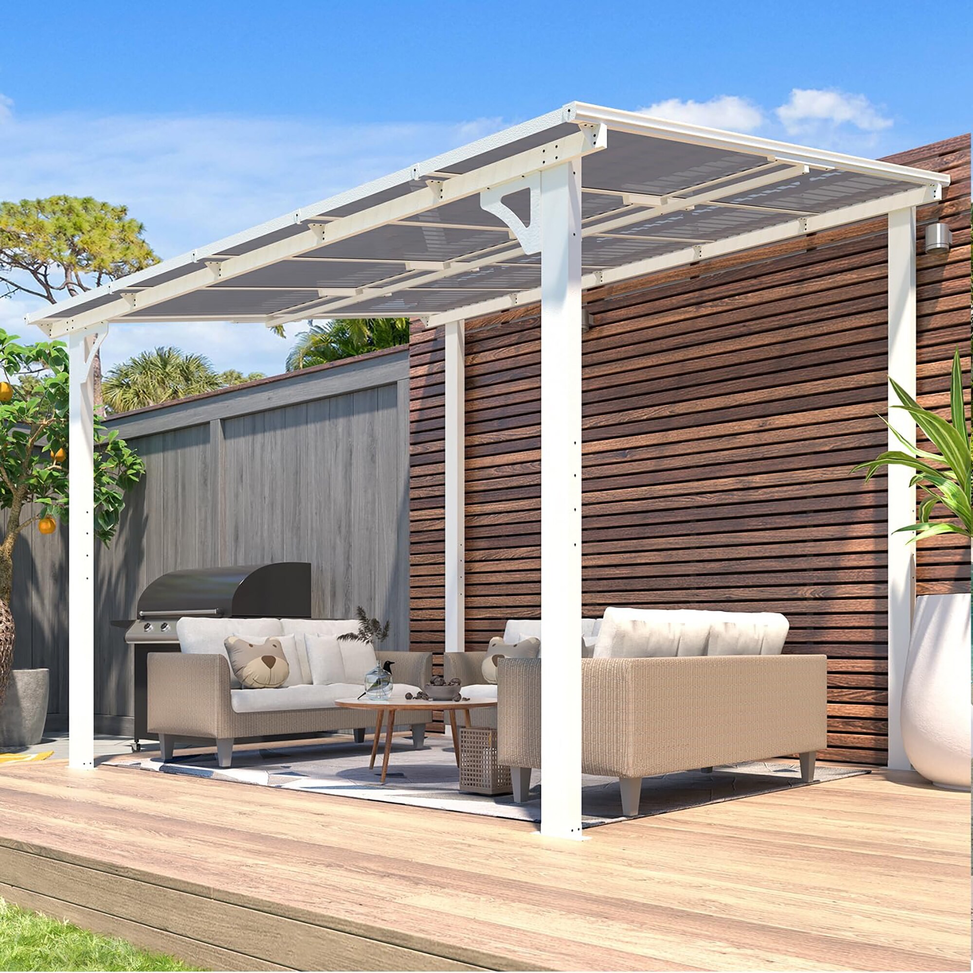 Clihome CL-16401WH Wood-Resin-Gazebos - View #2