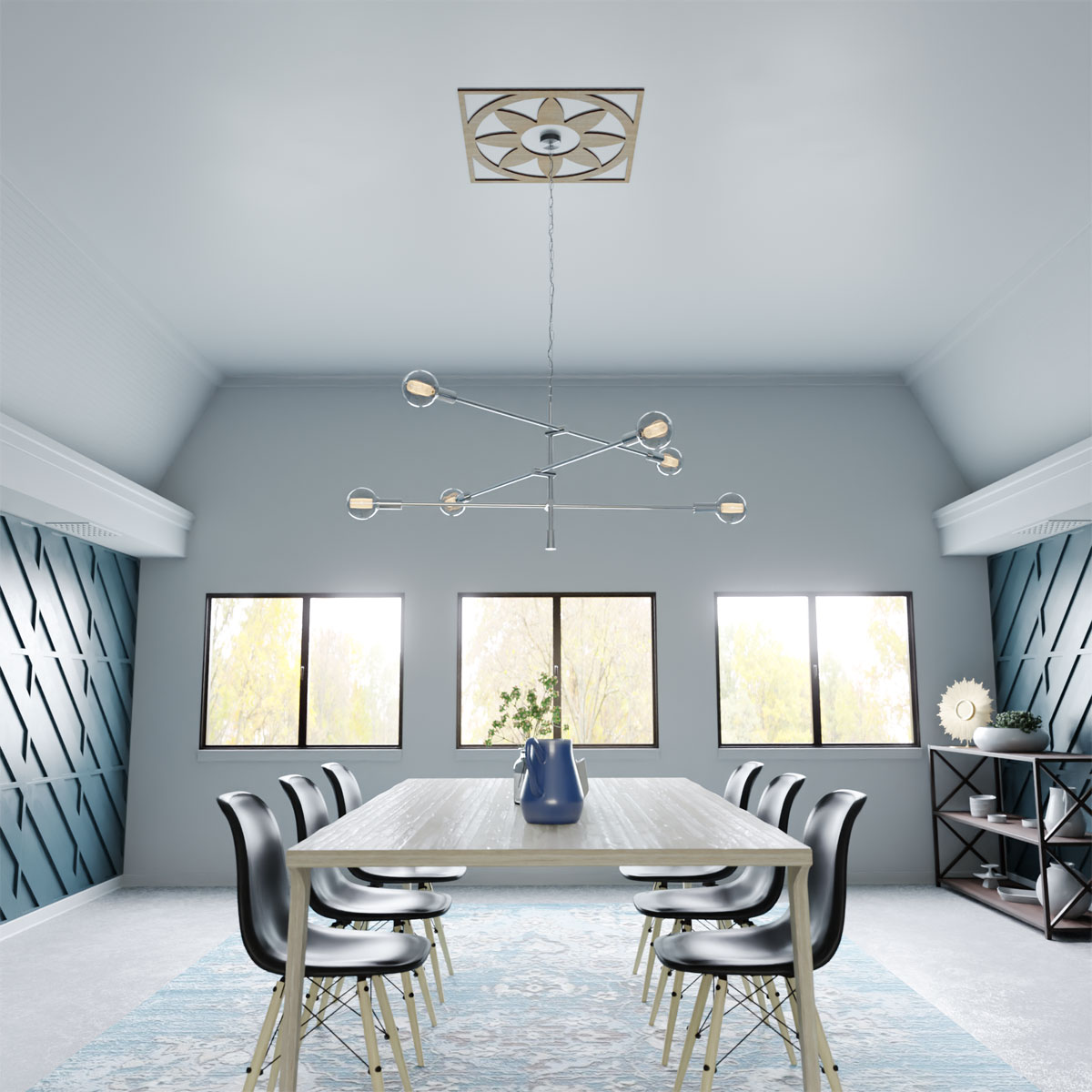Ekena Millwork CMWP34X34X0375BLHI Ceiling-Medallions - View #8