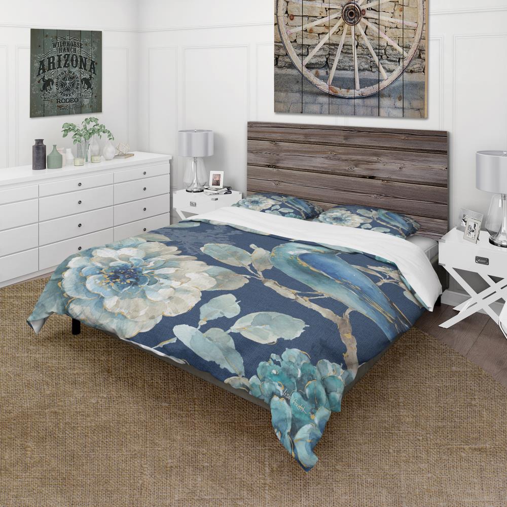 Designart BED30932-T 3 -Piece Blue Twin Duvet cover Set