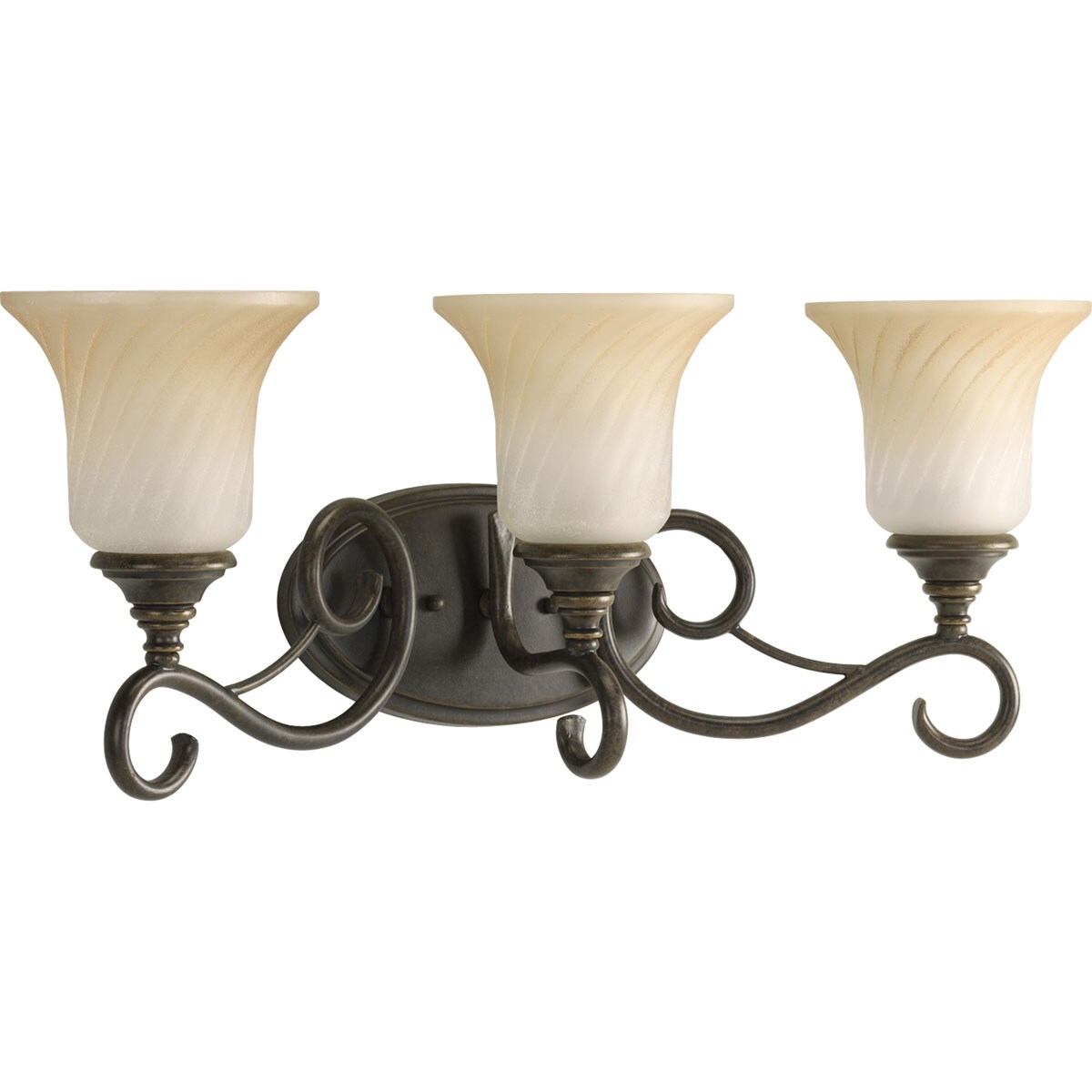 Progress Lighting P2785-77 Kensington 3-Light Forged Bronze Transitional Vanity Light