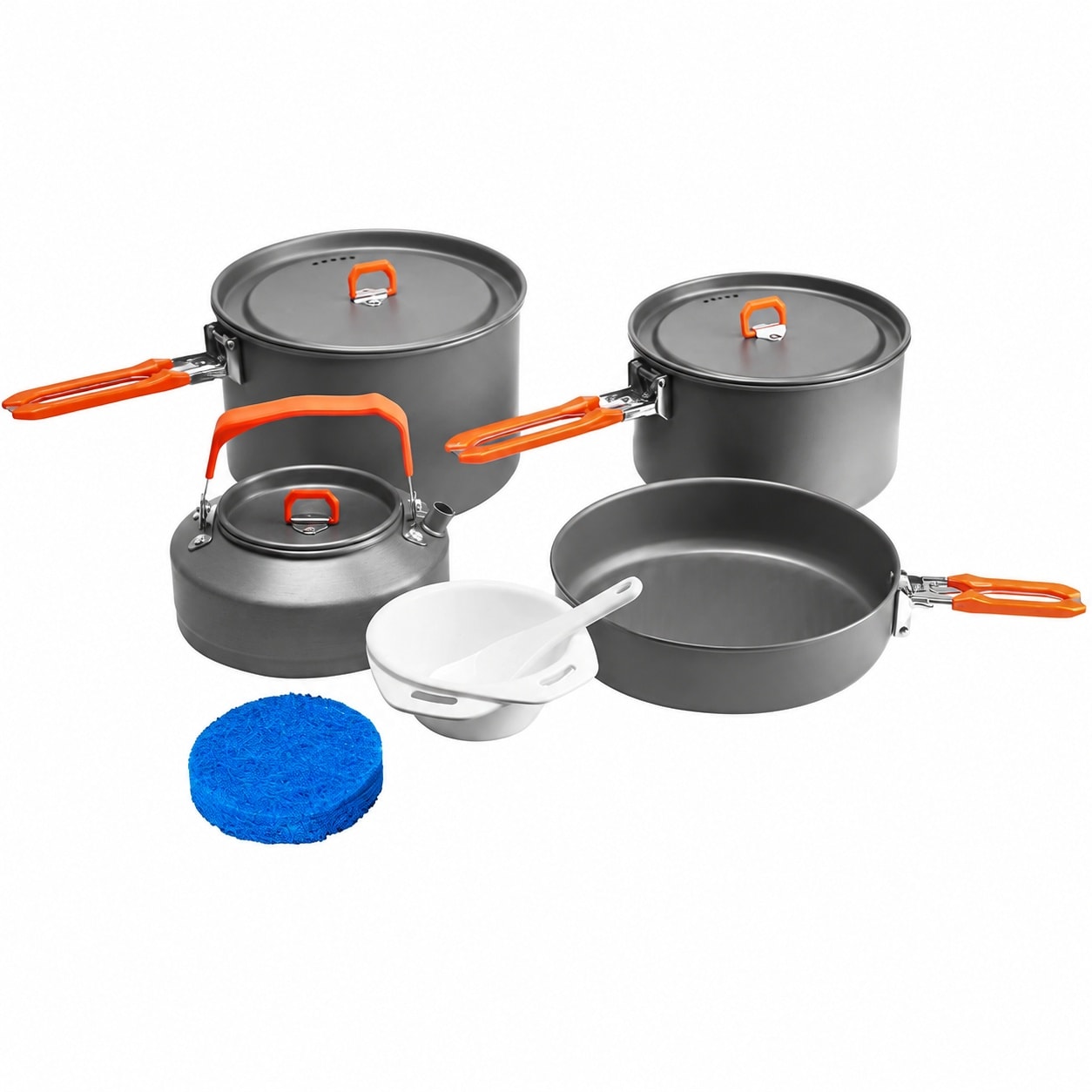 DHMHD Fire Maple Feast Four Piece Camping Cookware Set with Pots Kettle Saucepans and Spatula for Hiking Fishing Picnic durable home and garden #LDH0818X086