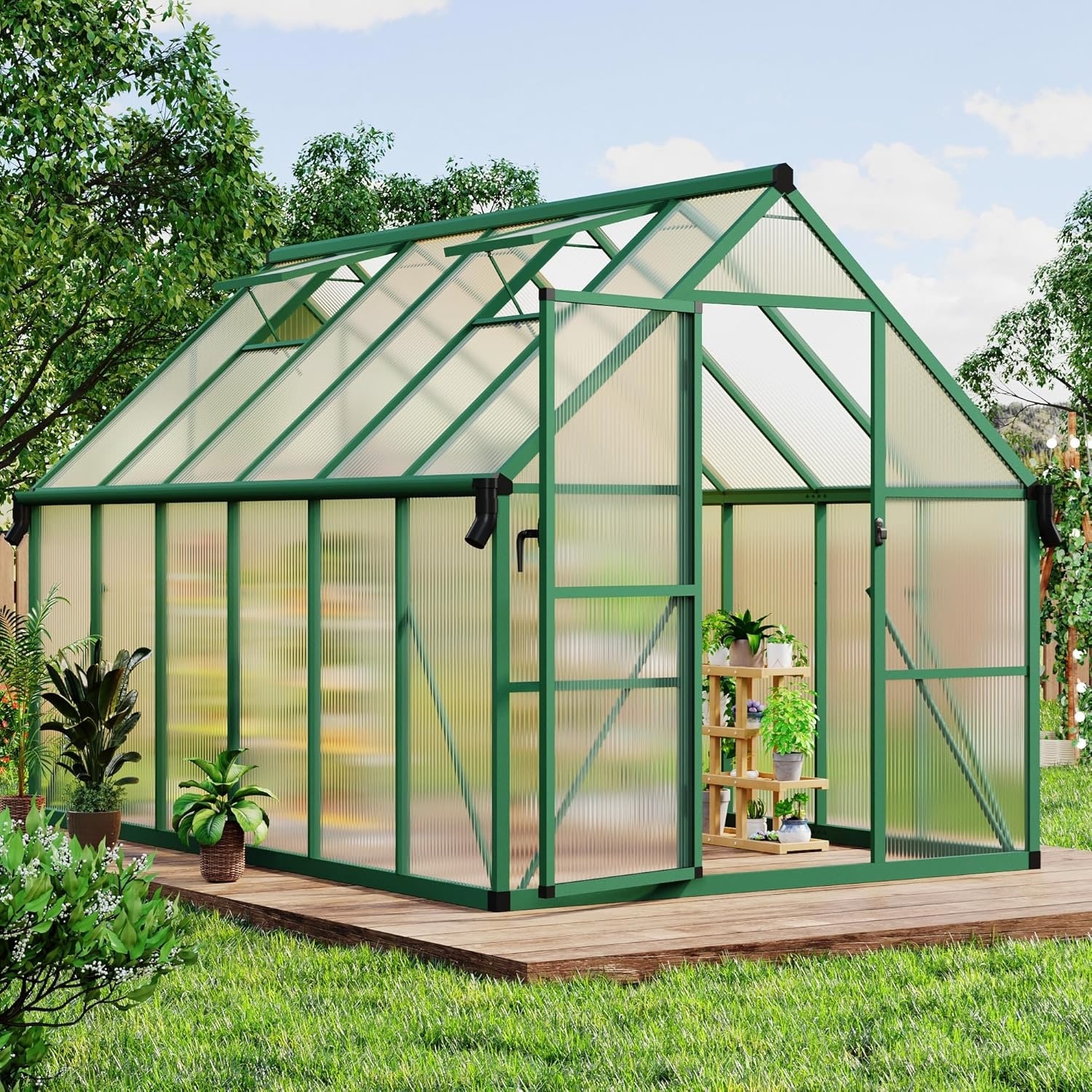 Garvee 8x12 ft Walk-In Greenhouse Kit Clear Pop-up Greenhouse