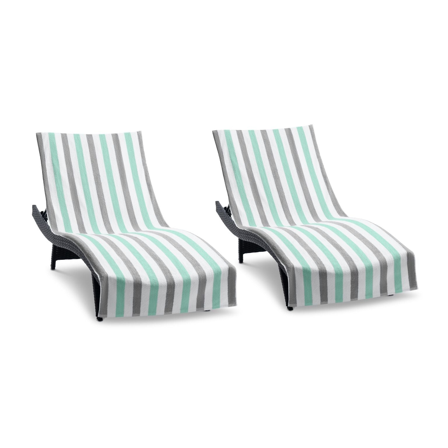 HOSPECO Cabo Cabana Chaise Cover 30x85 Grey/Green - Case of 12