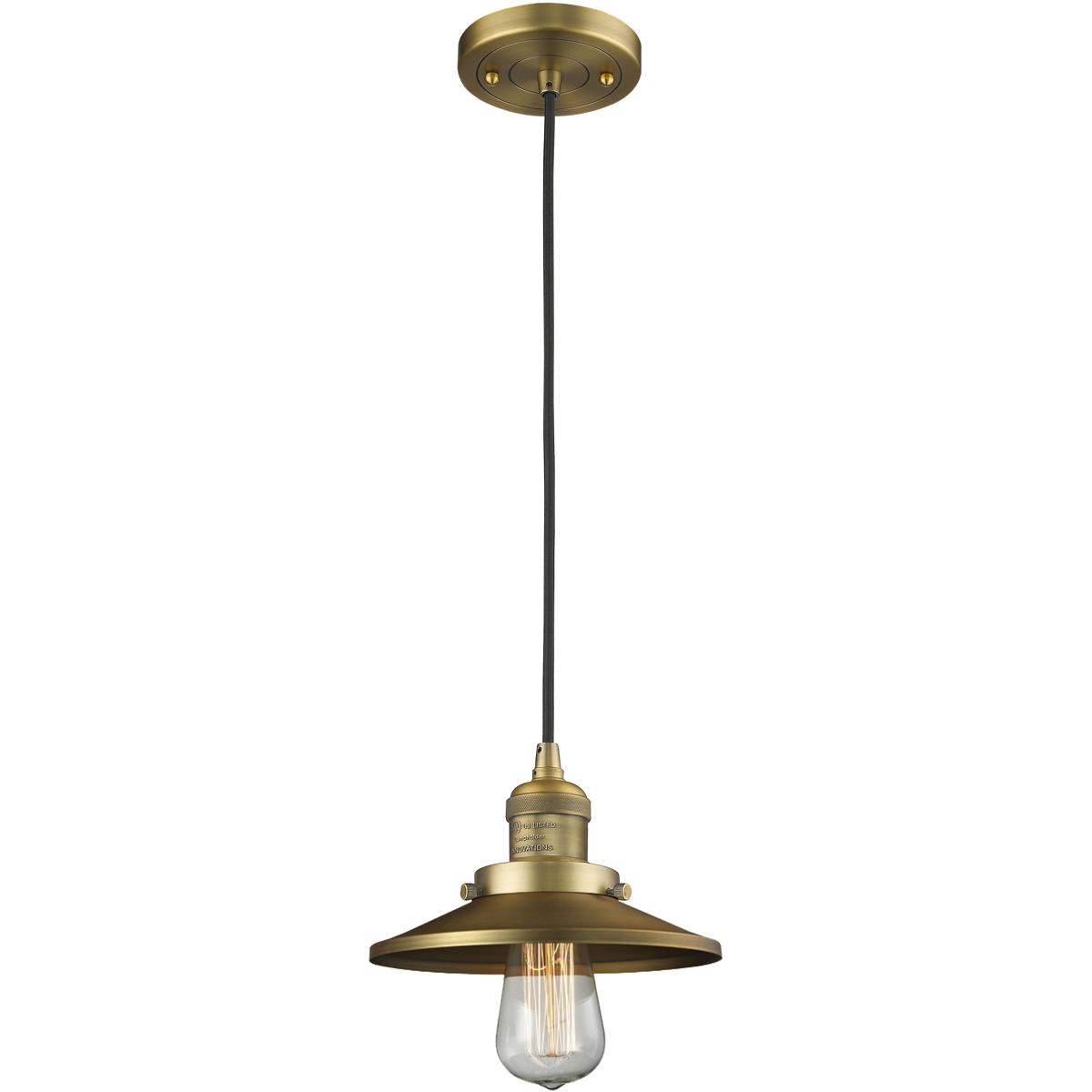 Innovations Lighting 1353950 201C-BB-M4-LED Franklin Restoration Railroad Mini Pendant