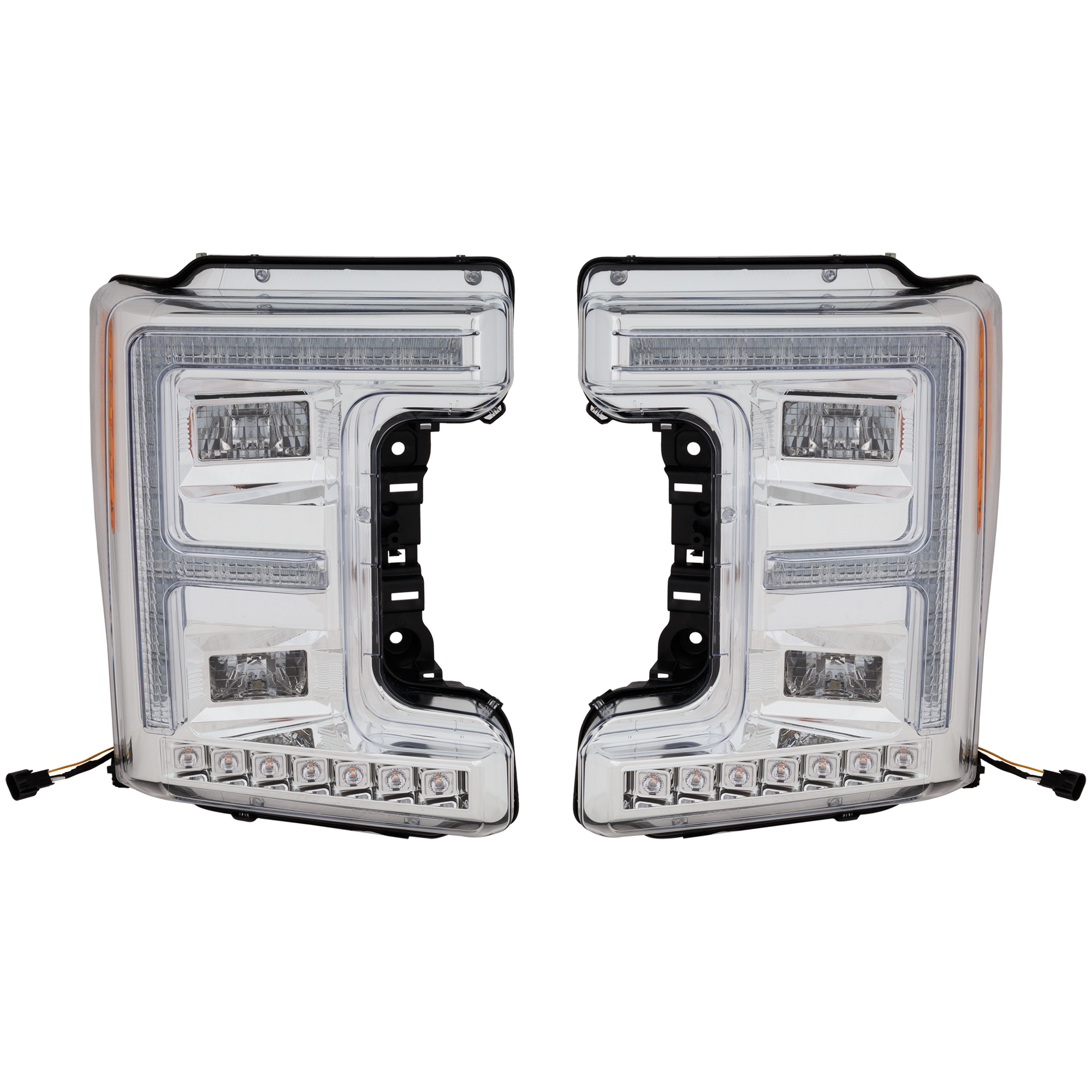 Garage-Pro GPRF10010225 Driver and Passenger Side Headlight, With bulb(s), LED, Clear Lens