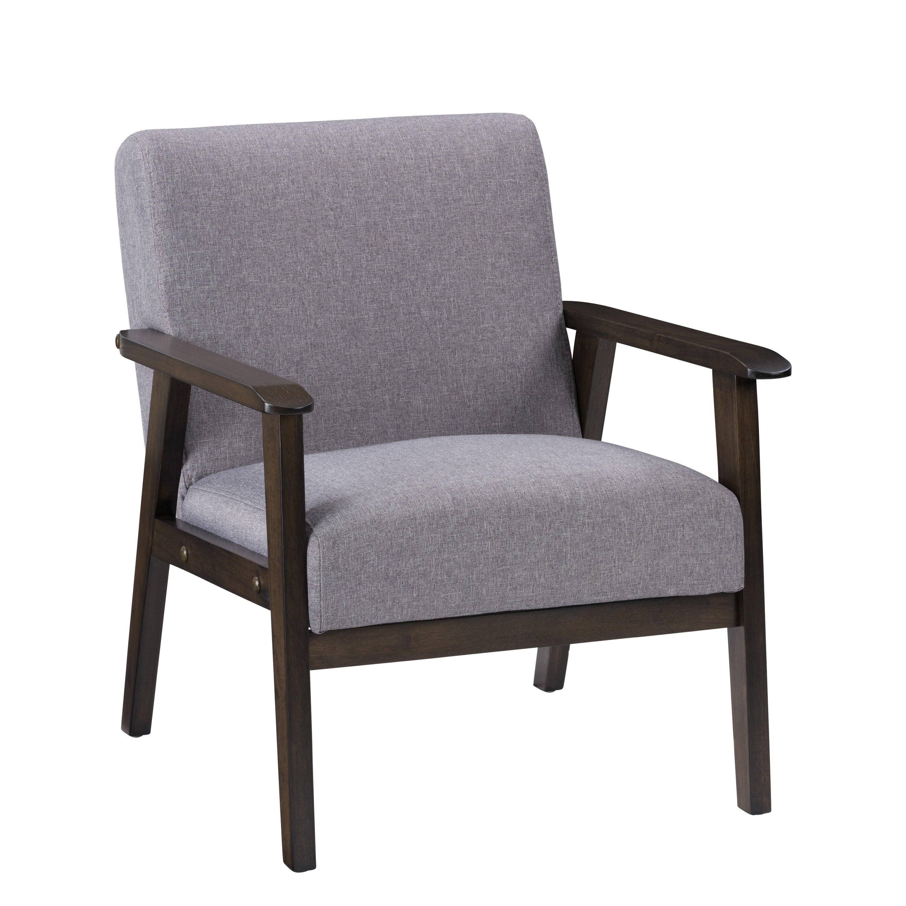 CorLiving LTS-100-C Greyson Midcentury Light Gray Accent Chair