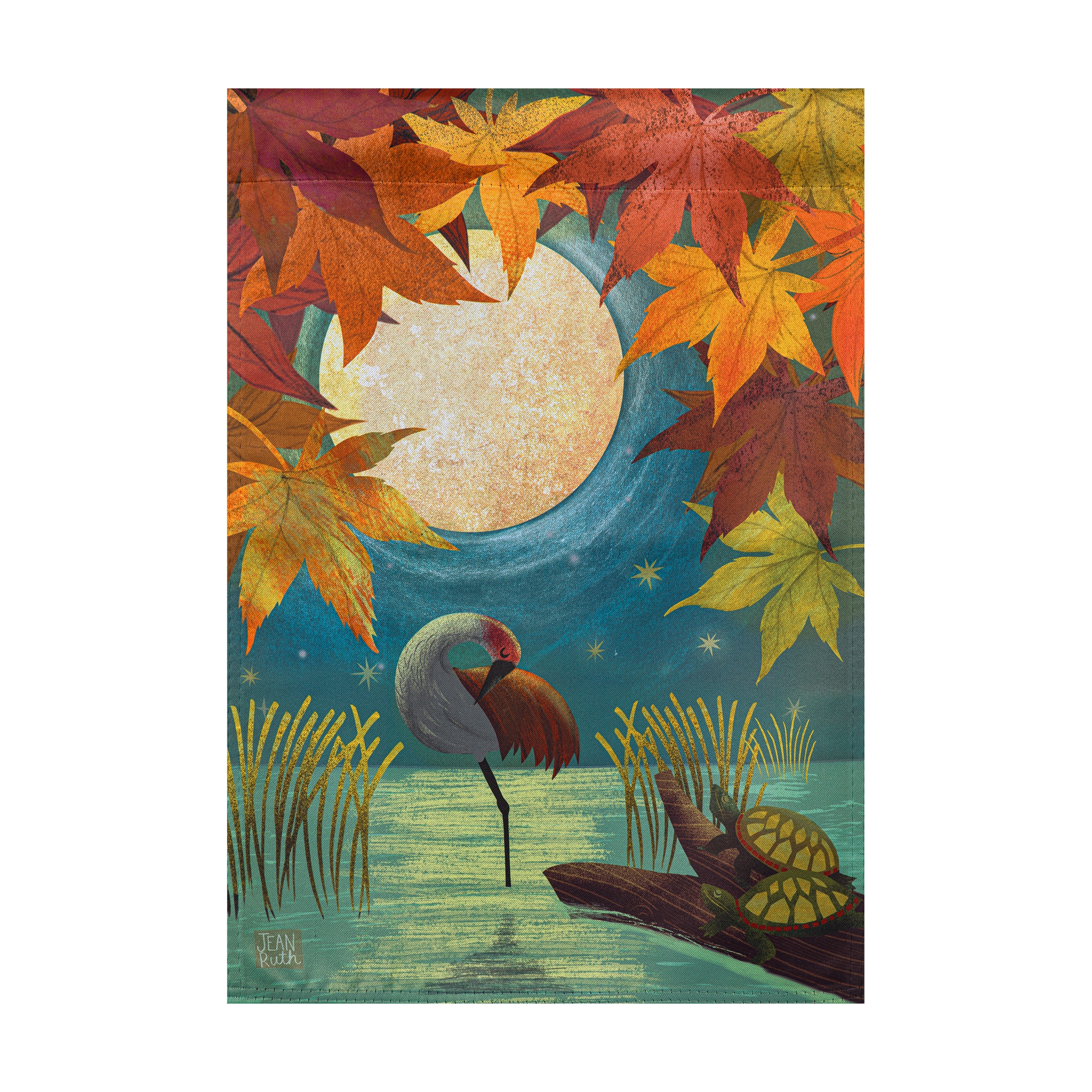 Style Selections ZLW14S14730 1.25-ft W x 3.33-ft H Fall Embroidered Garden flag