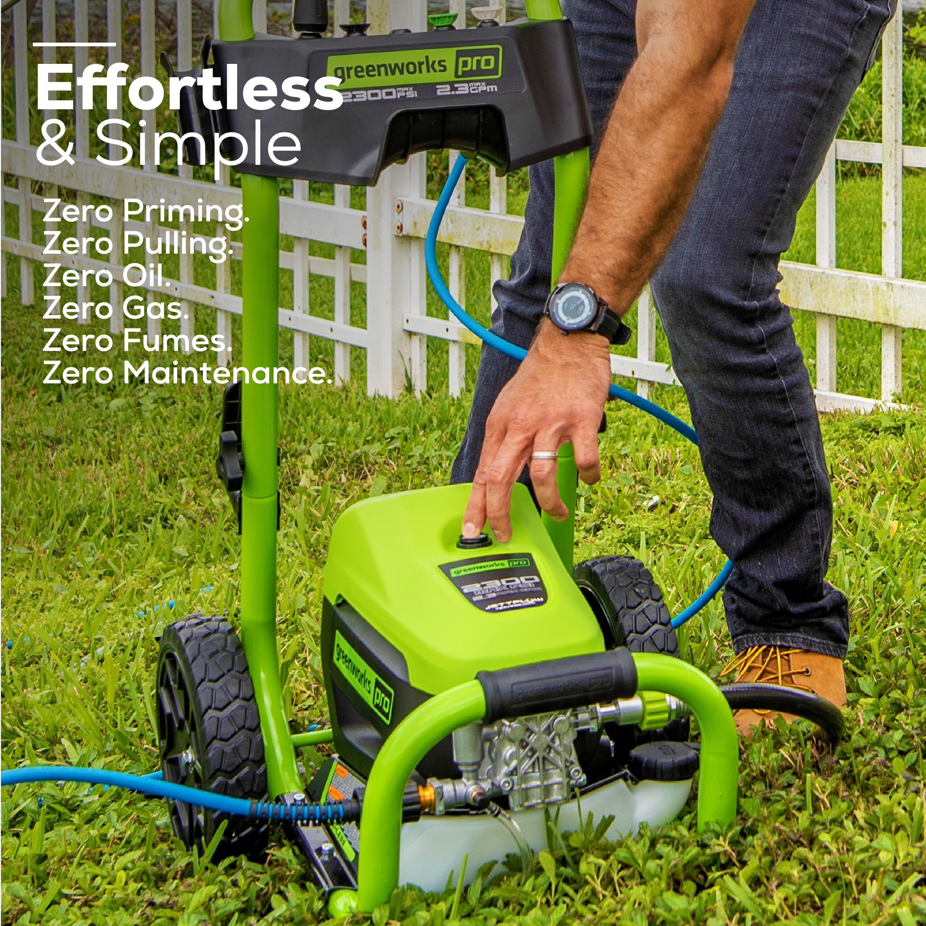 Greenworks Pro 2300 PSI 1.2-Gallons Cold Water Electric Pressure Washer ...