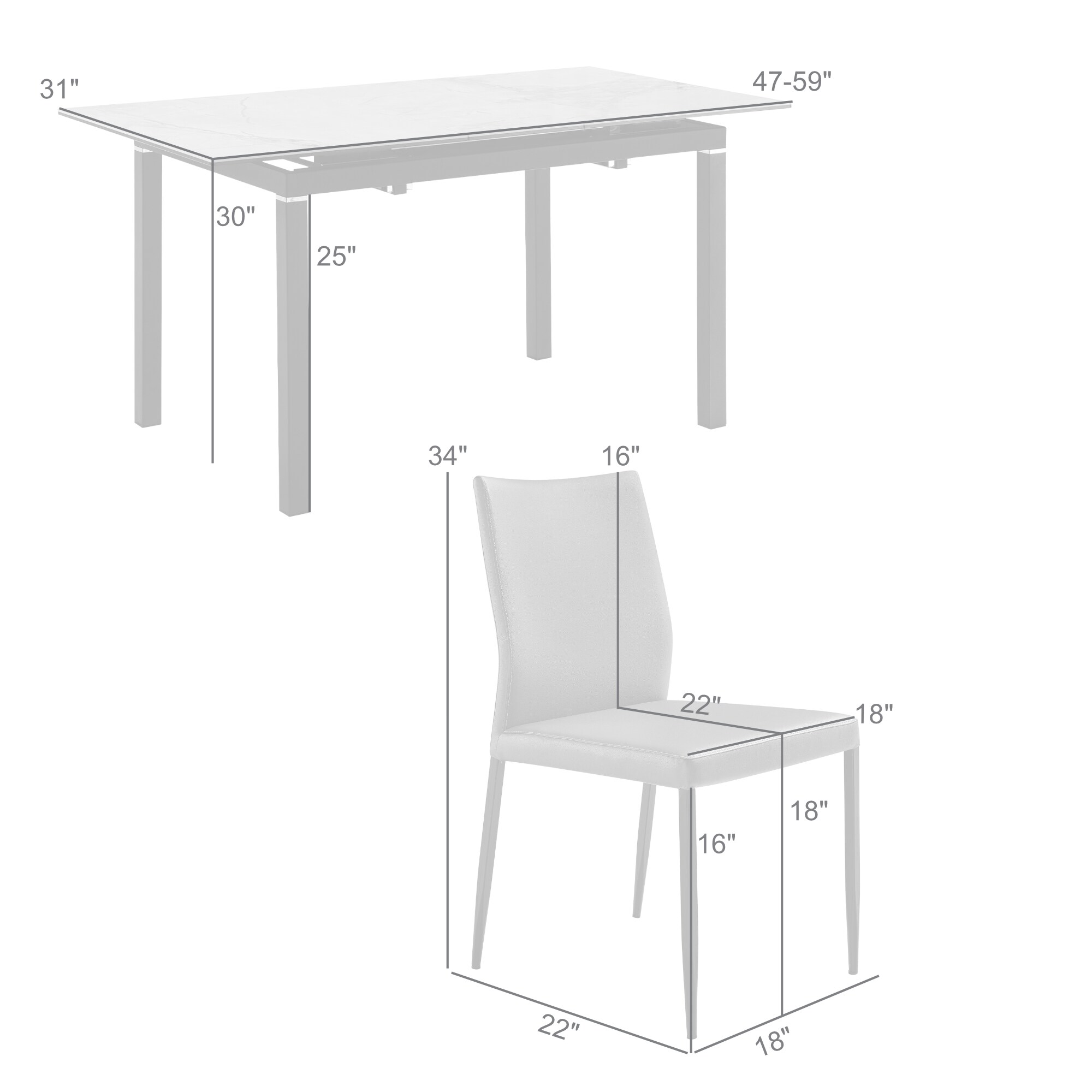 Armen Living SETGIKA5B Dining-Sets - View #7