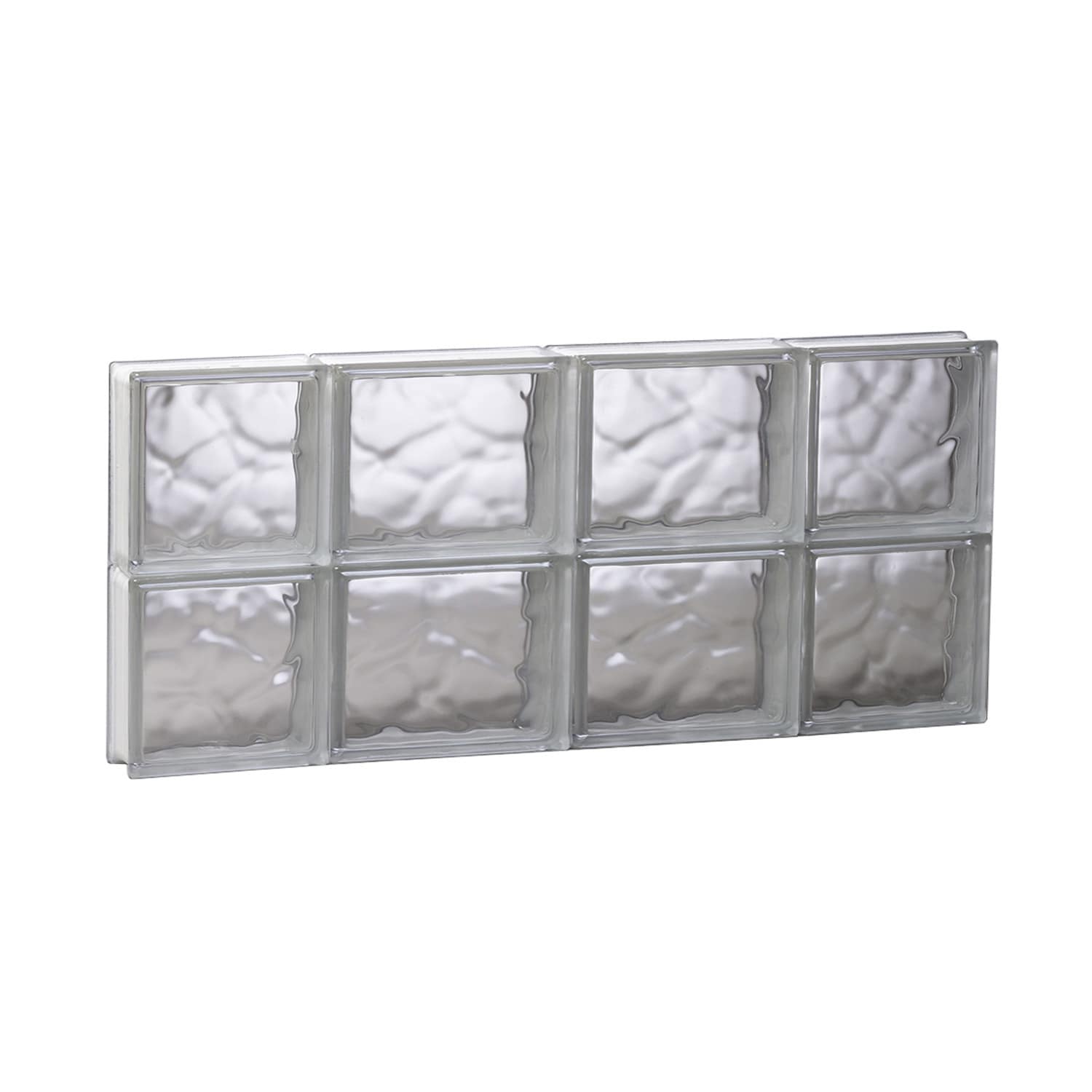 REDI2SET S2812DC Wavy Glass 27-in x 11-1/2-in Frameless Replacement Glass Block Window