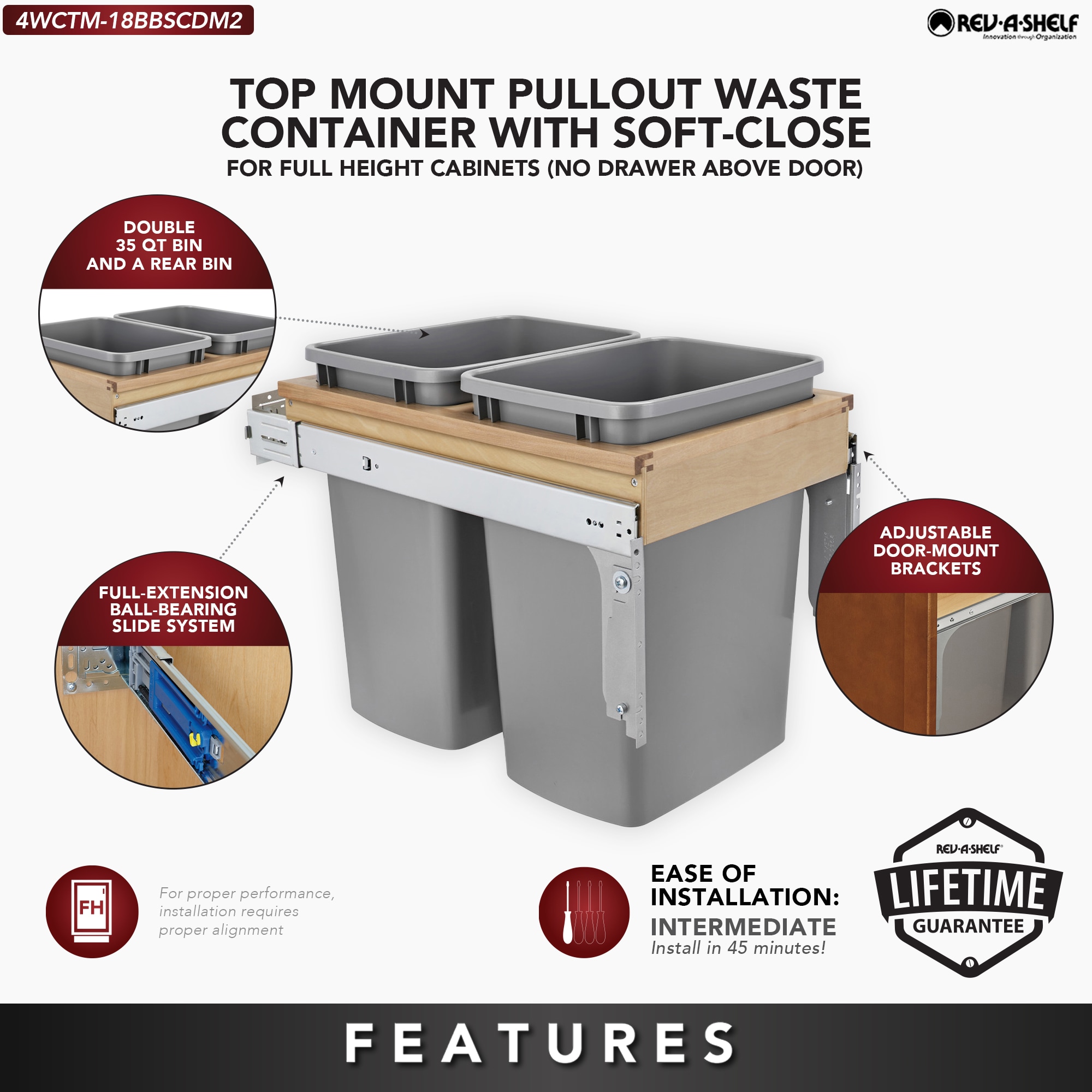 Rev-A-Shelf 163327 Pullout-Trash-Cans - View #3