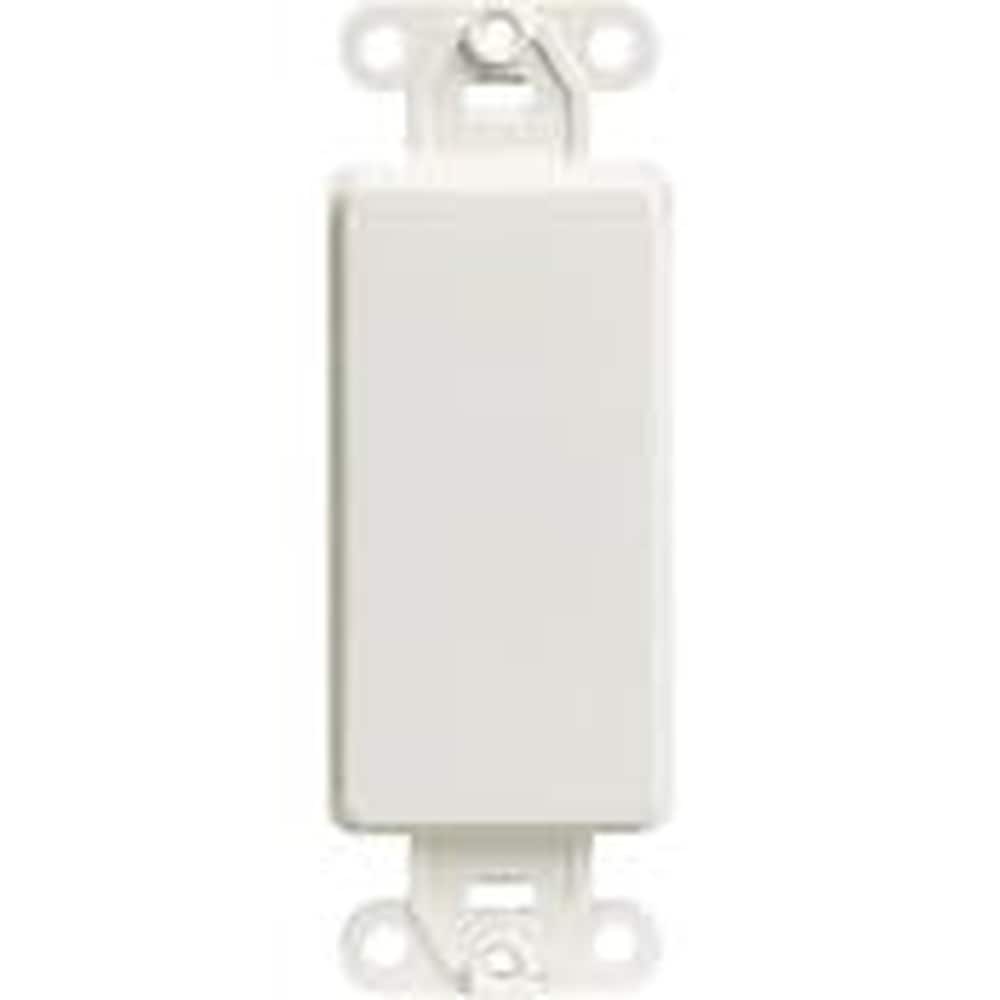 Leviton 80414-2W WH Decora Blank Adapter Plastic #80414-2W