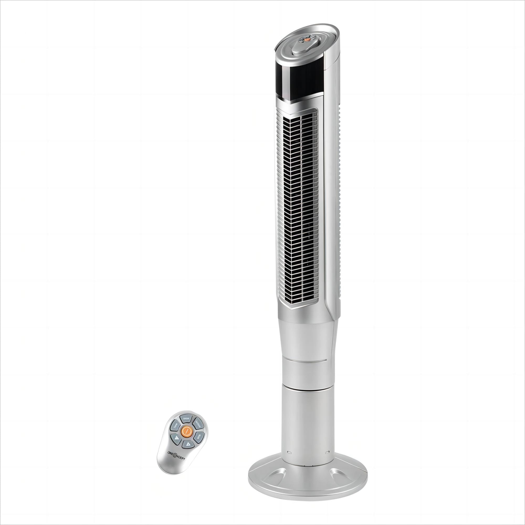 COWSAR LS53FAN04SIL 47.24-in 120 -Volt High Velocity Indoor Silver Oscillating Tower Fan with Remote