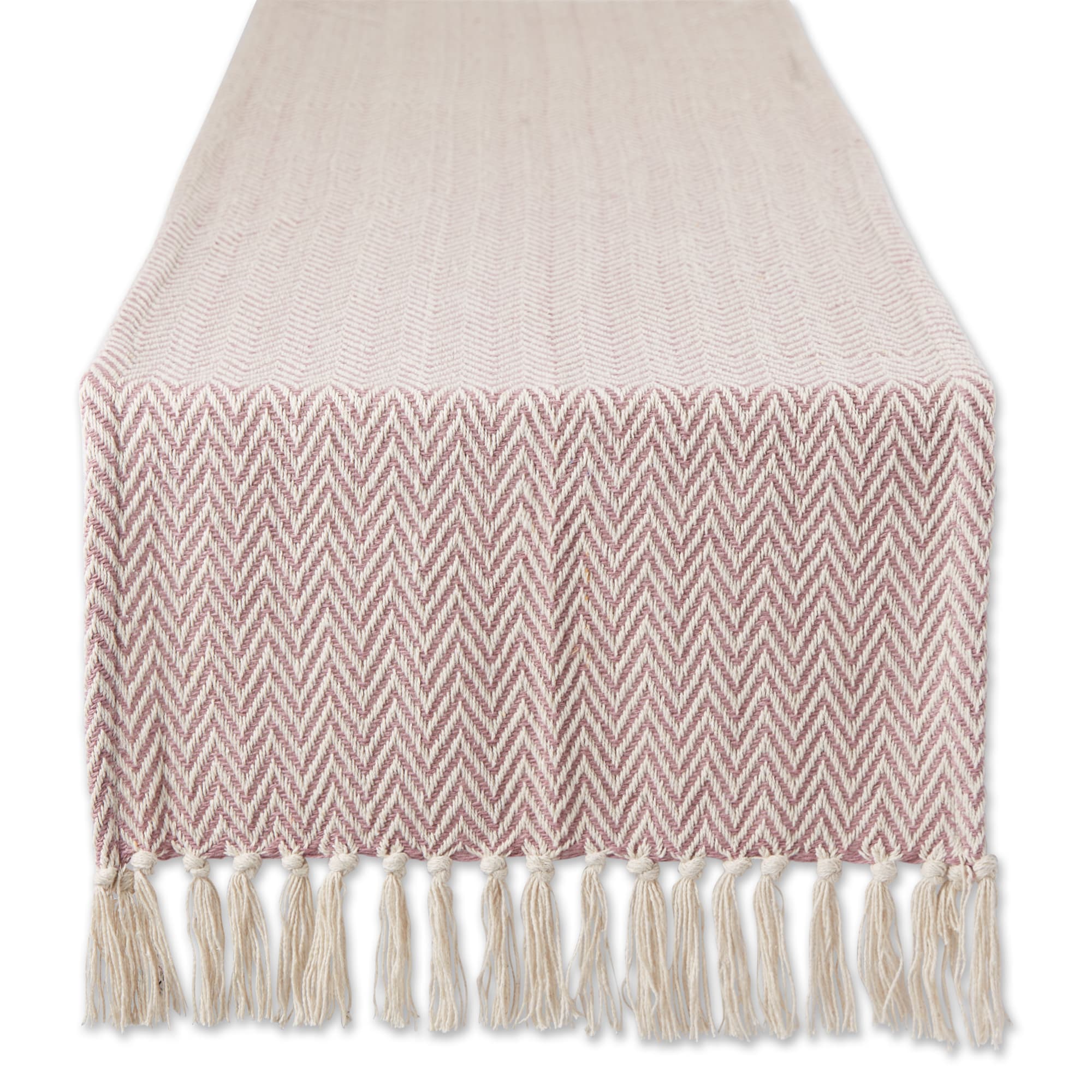 DII  Jacquard Chevron Fringe Table Runner