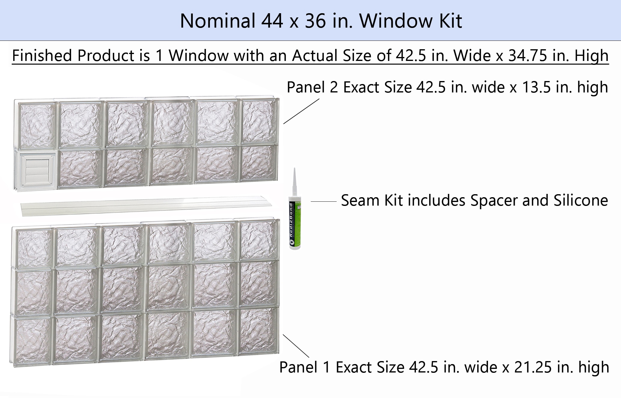 REDI2SET D4436IS Glass-Block-Windows - View #2