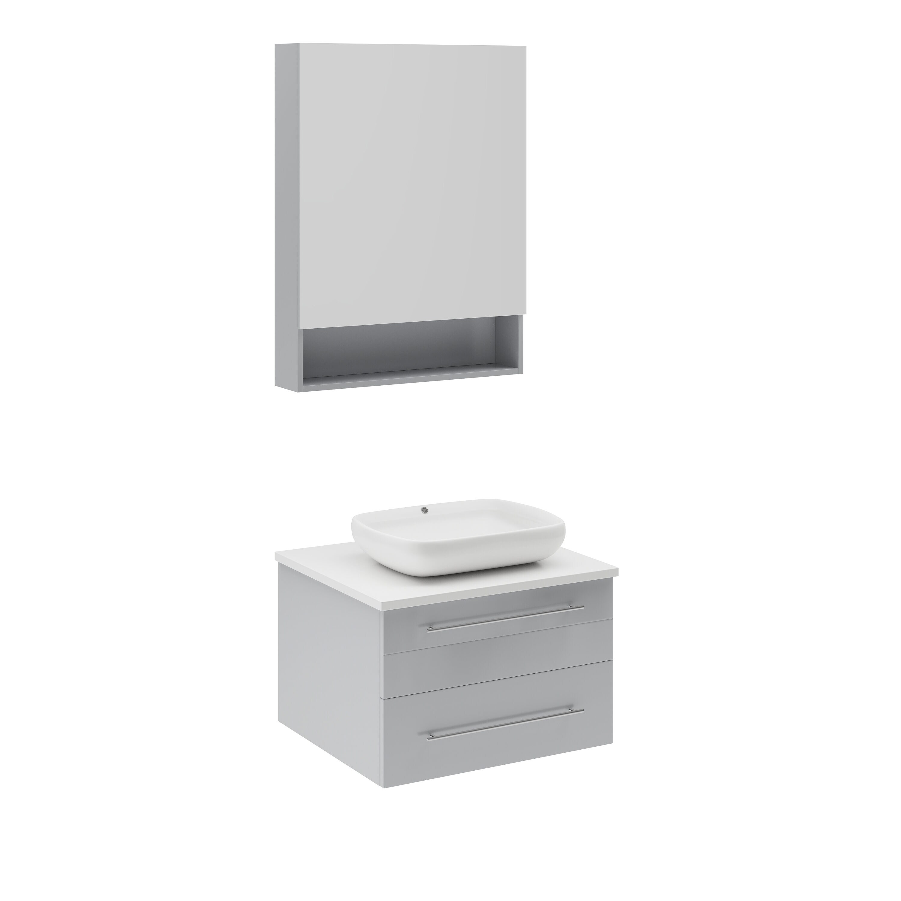 Fresca FVN6124GR-VSL Bath-Vanity-Combo - View #2