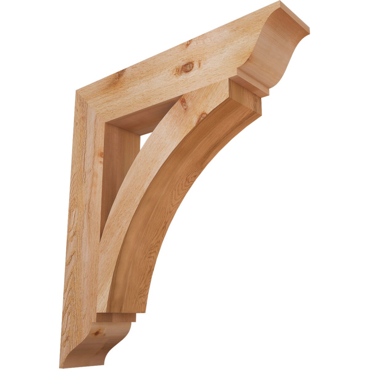 Ekena Millwork BKT06X30X34THR01RWR Thorton traditional rough sawn 6-in x 30-in x 34-in Western red cedar Brown Wood Standard bracket