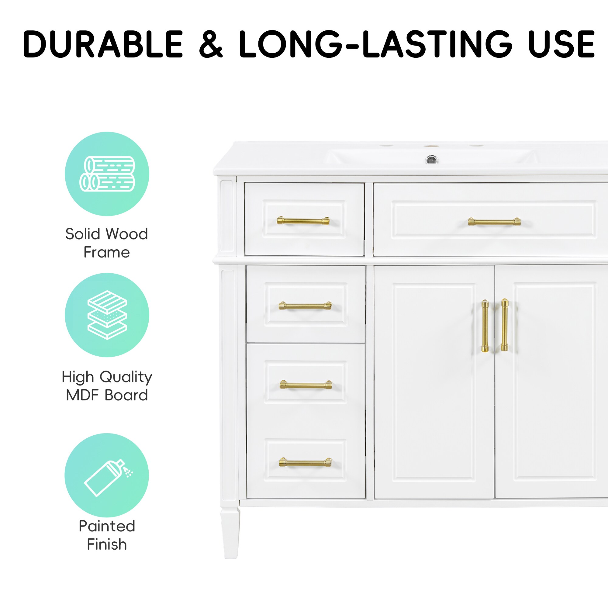 WELLFOR CBY-P366466K Bath-Vanity-Combo - View #4