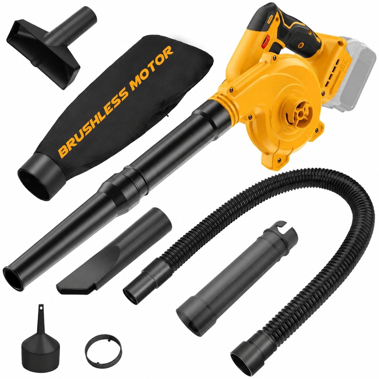 Ahfiwaso - Cordless Leaf Blower Electric Jobsite Air Blower with Brushless Motor 6 Speed Up to 18...
