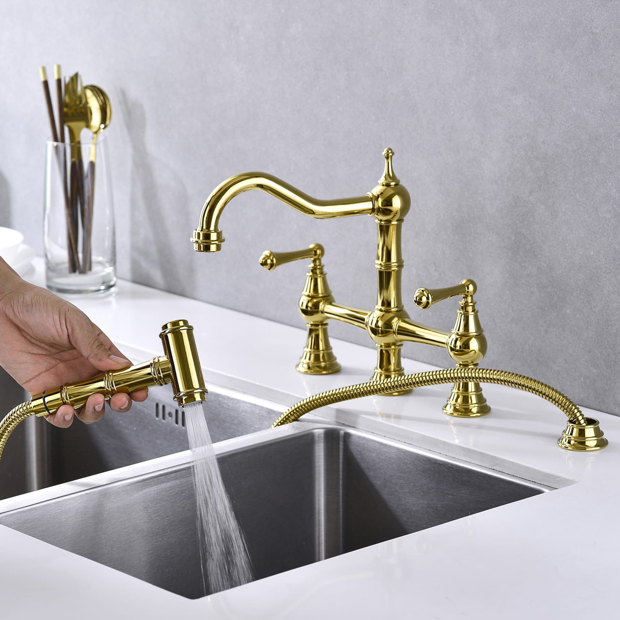 Mondawe MO1696DT-GD Kitchen-Faucets - View #3