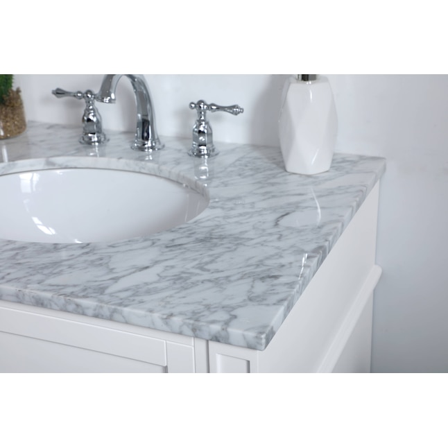 Elegant Decor Home Furnishing 30-in White Undermount Single Sink ...