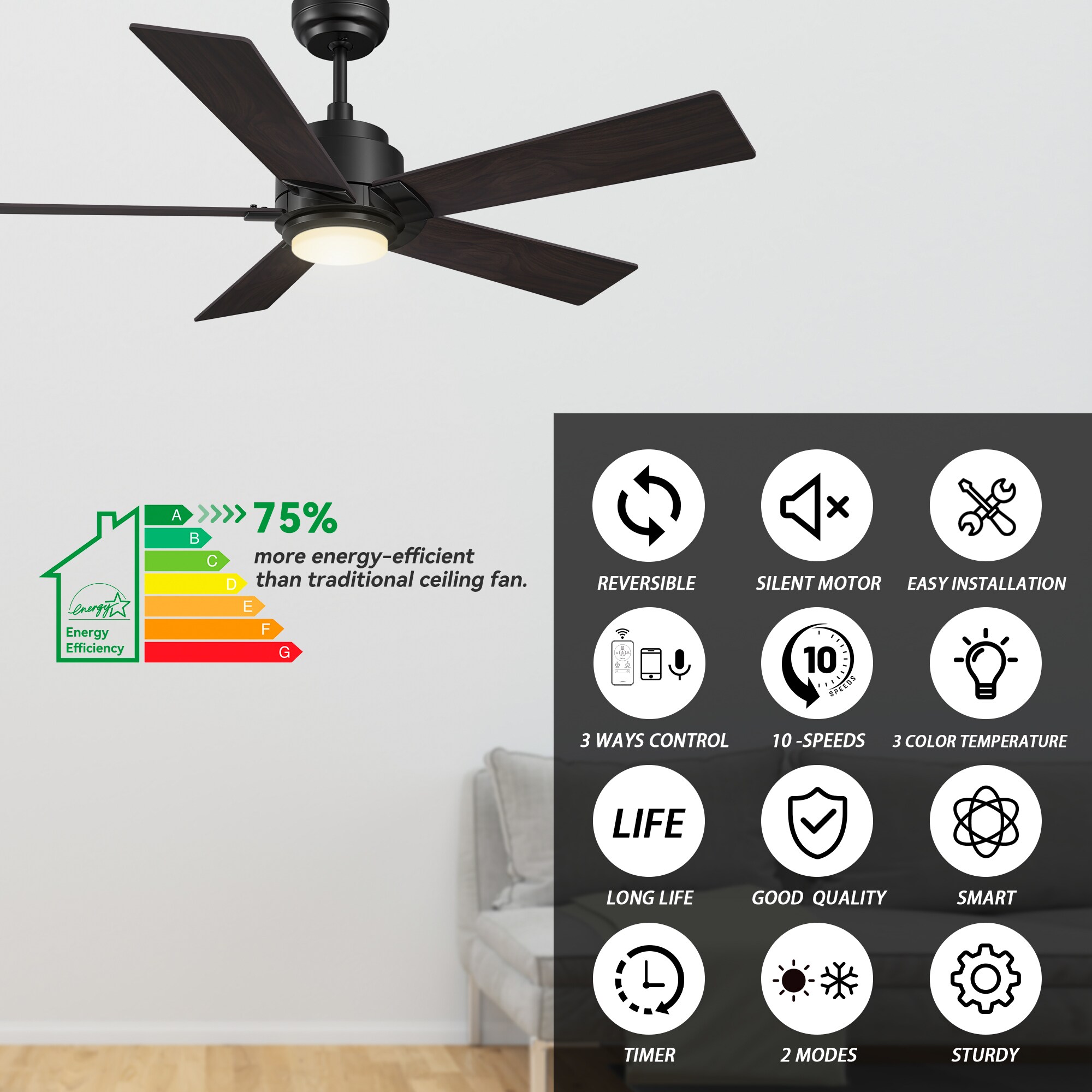 CARRO USA LS485J1-L11-B5-1 Ceiling-Fans - View #4