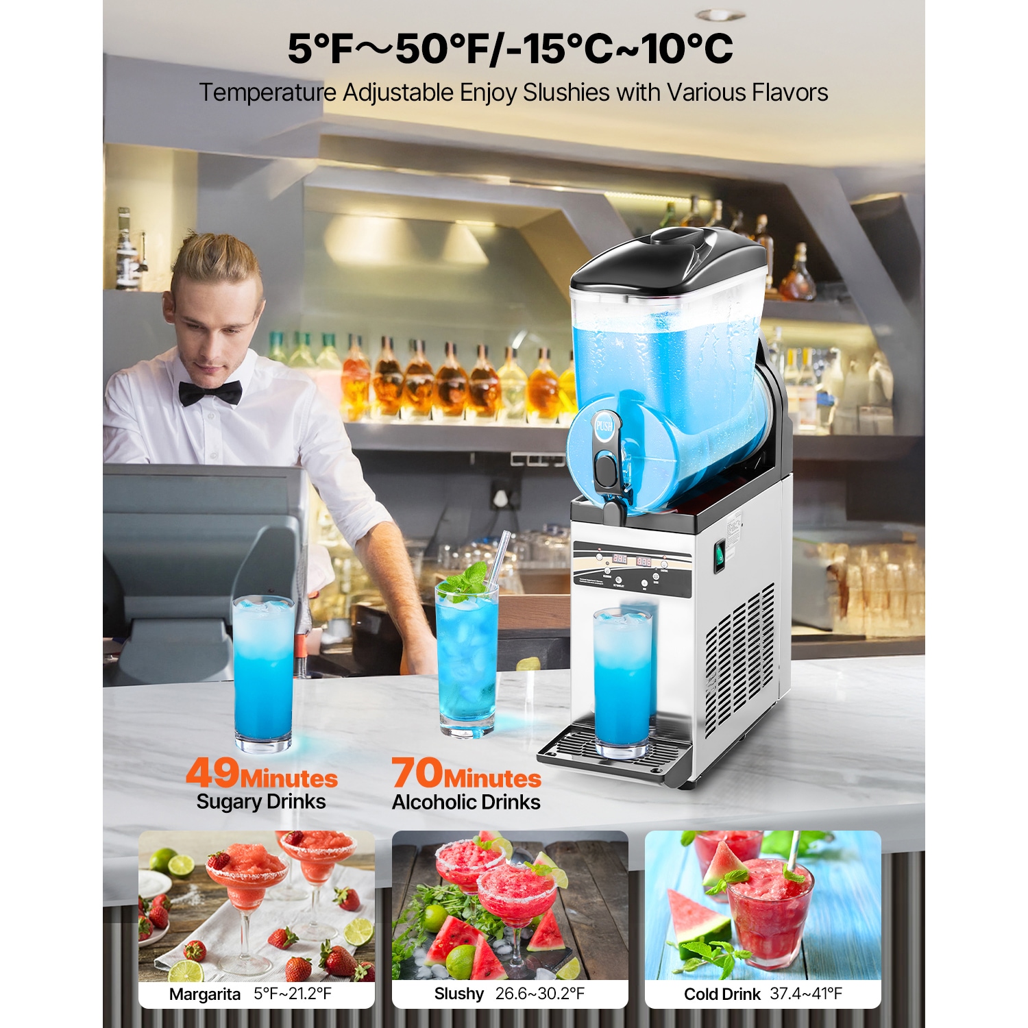 VEVOR GSJBXR16L110V8GNXV1 Frozen-Drink-Makers - View #4